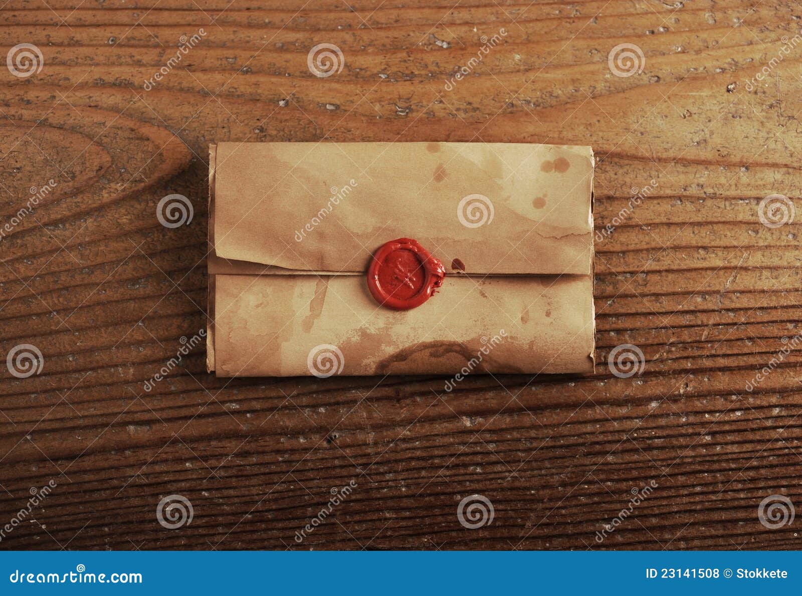 Wax seal on a letter paper stock photo. Image of space 23141508