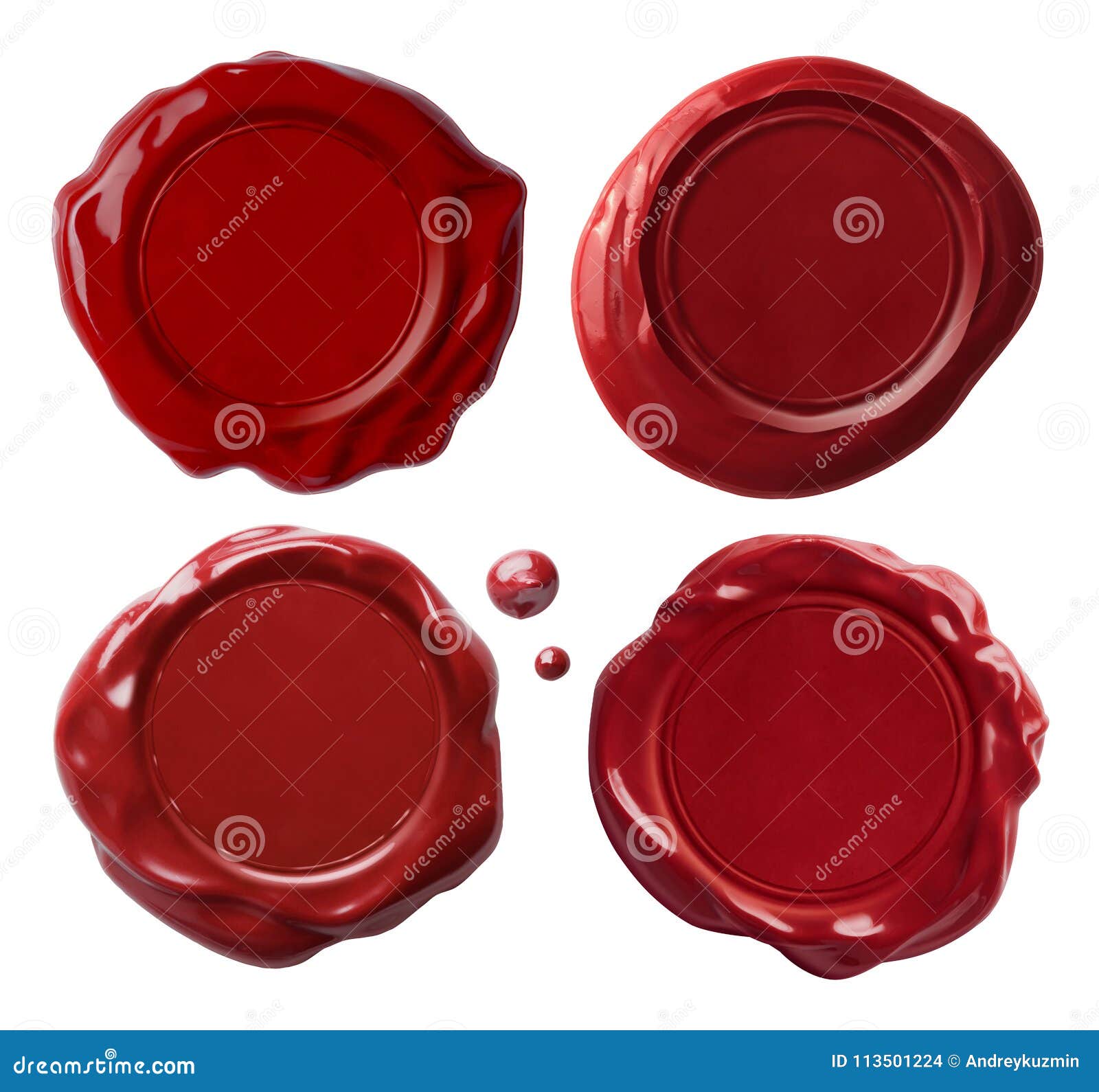 Wax seals set isolated stock photo. Image of credentials 113501224