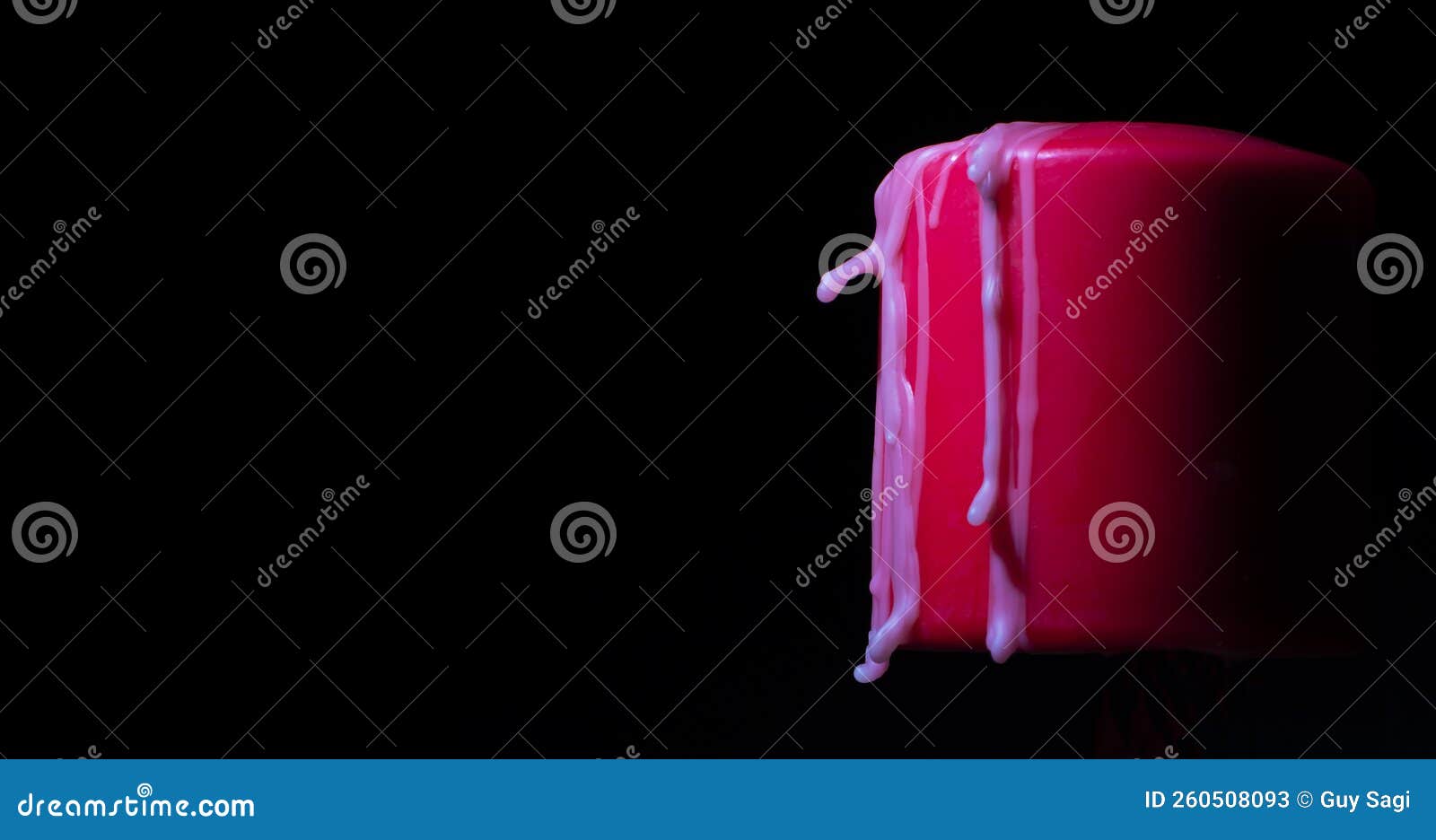 Wax on the Side of a Red Candle Stock Image Image of dripping, pink