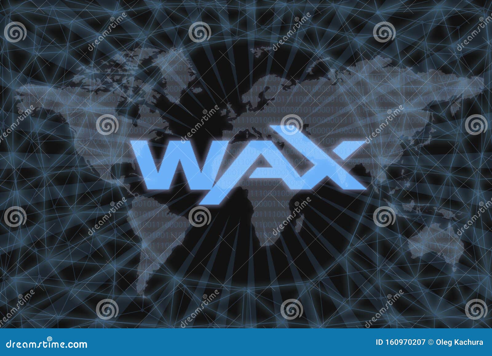 WAX WAXP Abstract Cryptocurrency. with a Dark Background and a World Map  Stock Illustration - Illustration of forex, electronic: 160970207