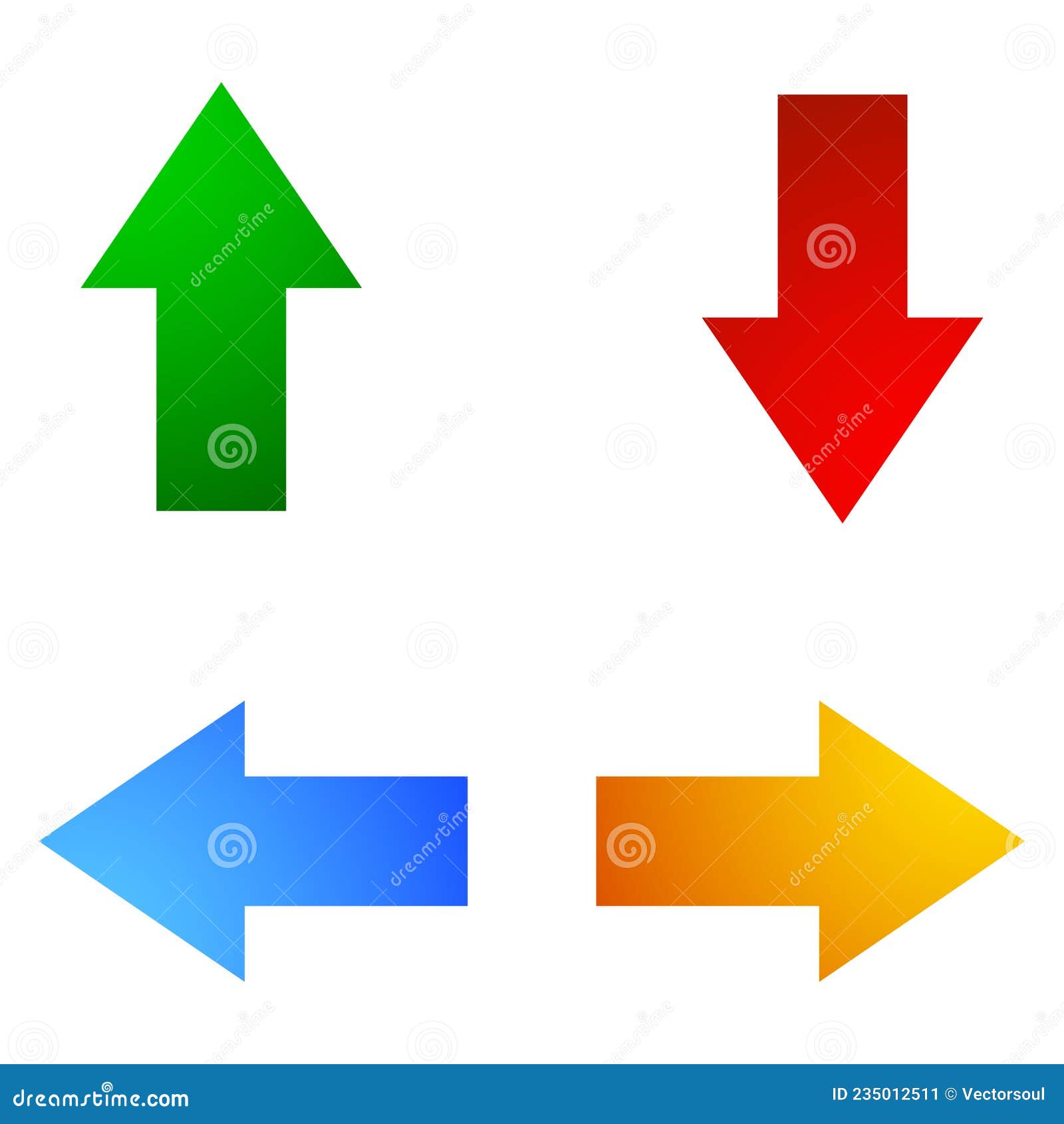 4-way arrows, pointers, cursors s