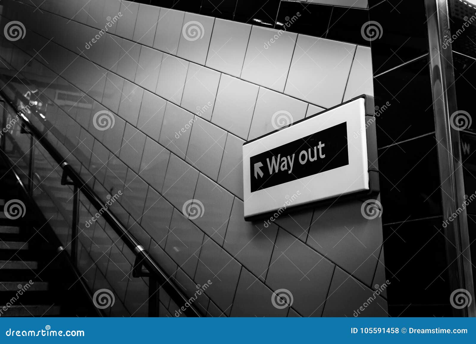 way out of the tube in london, england.