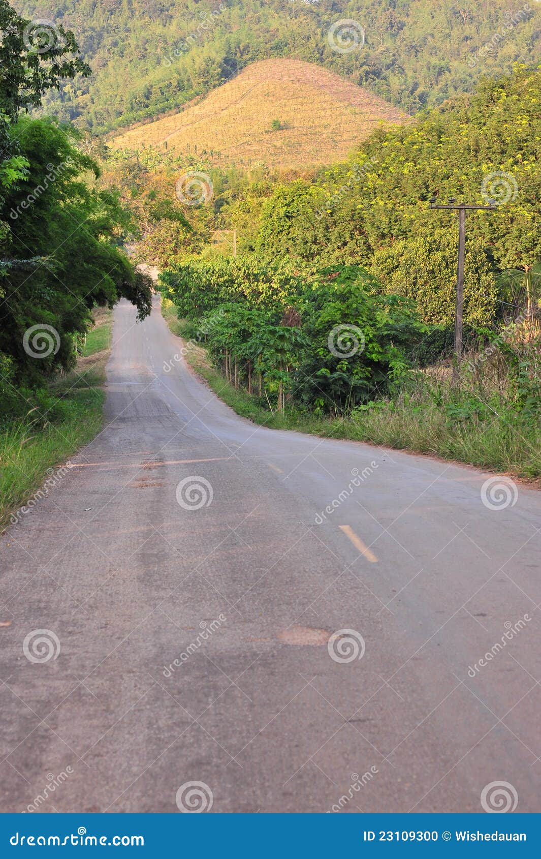 Way road countryside city life and mountain