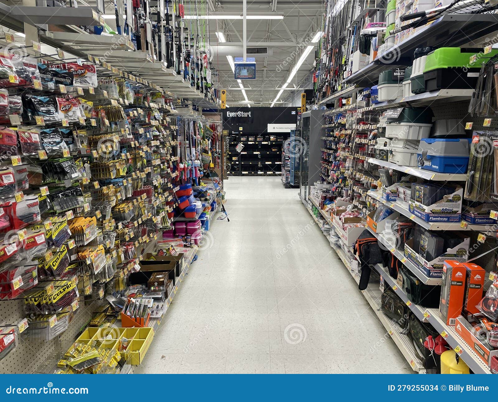 Walmart Supercenter Store Bait and Tackle Fishing Section Editorial Stock  Image - Image of consumerism, sale: 279255034