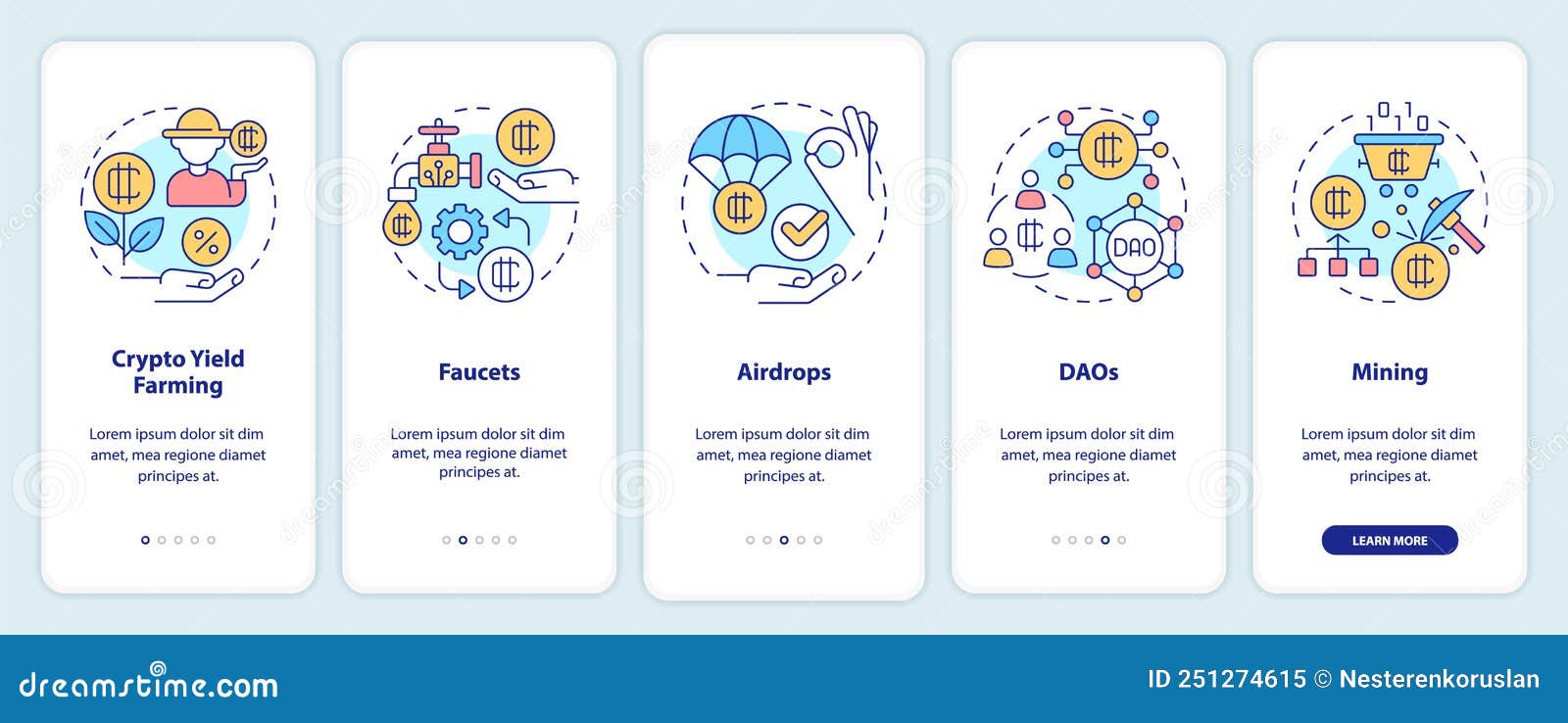 Ways To Make Money on Cryptocurrency Onboarding Mobile App Screen Stock  Vector - Illustration of editable, step: 251274615