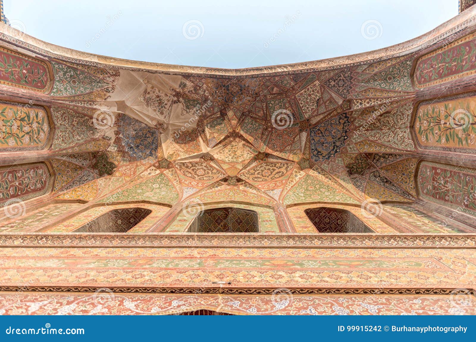 Design Of A Dome At Wazir Khan Mosque, Pakistan Editorial ...