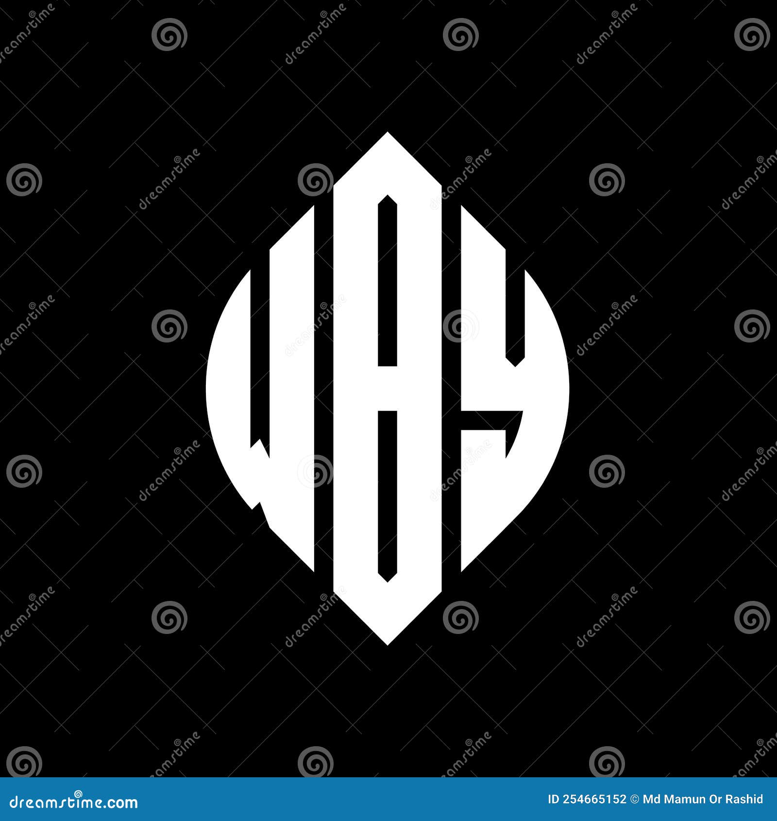 wby circle letter logo  with circle and ellipse . wby ellipse letters with typographic style. the three initials form a