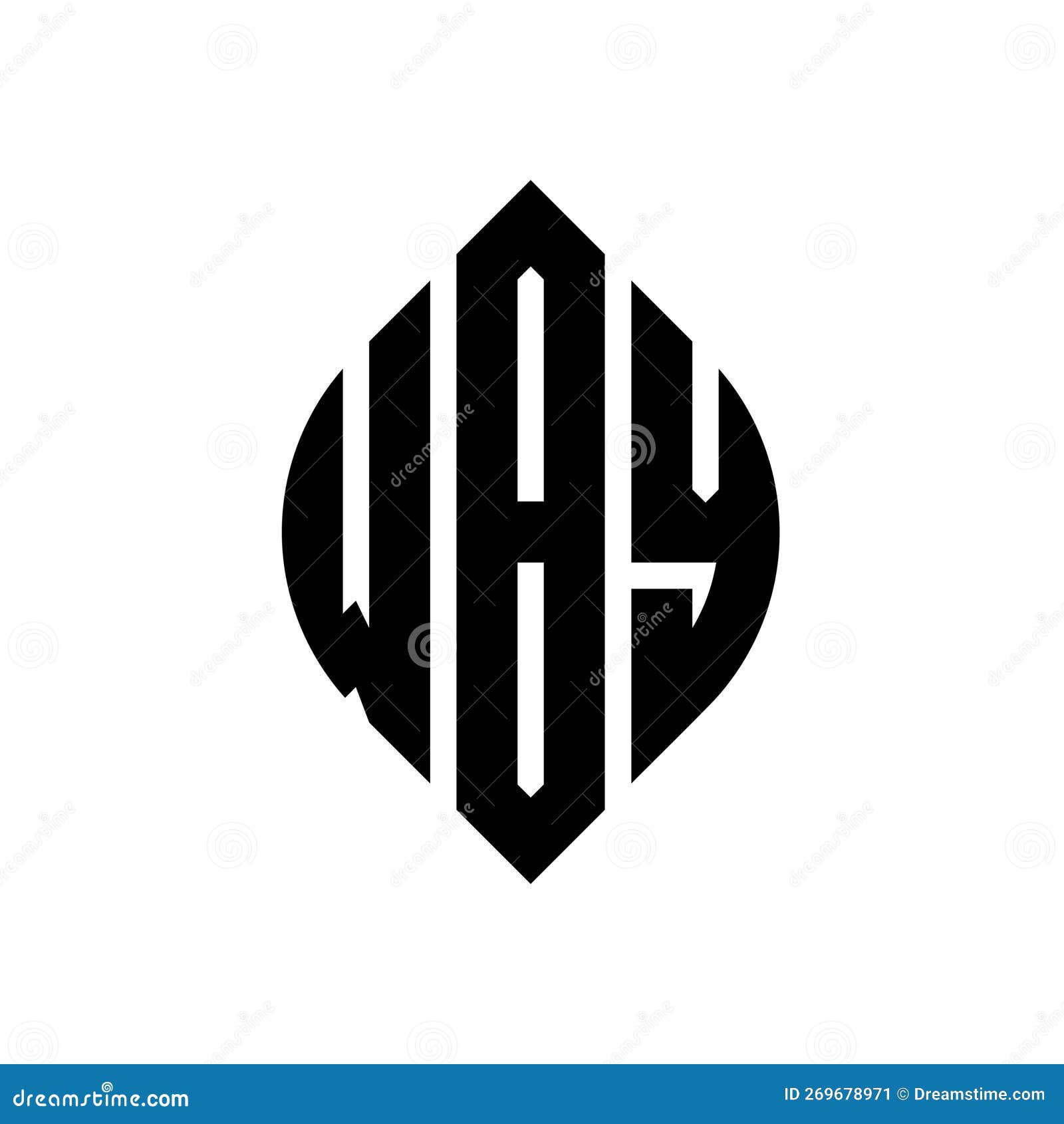 wby circle letter logo  with circle and ellipse . wby ellipse letters with typographic style. the three initials form a