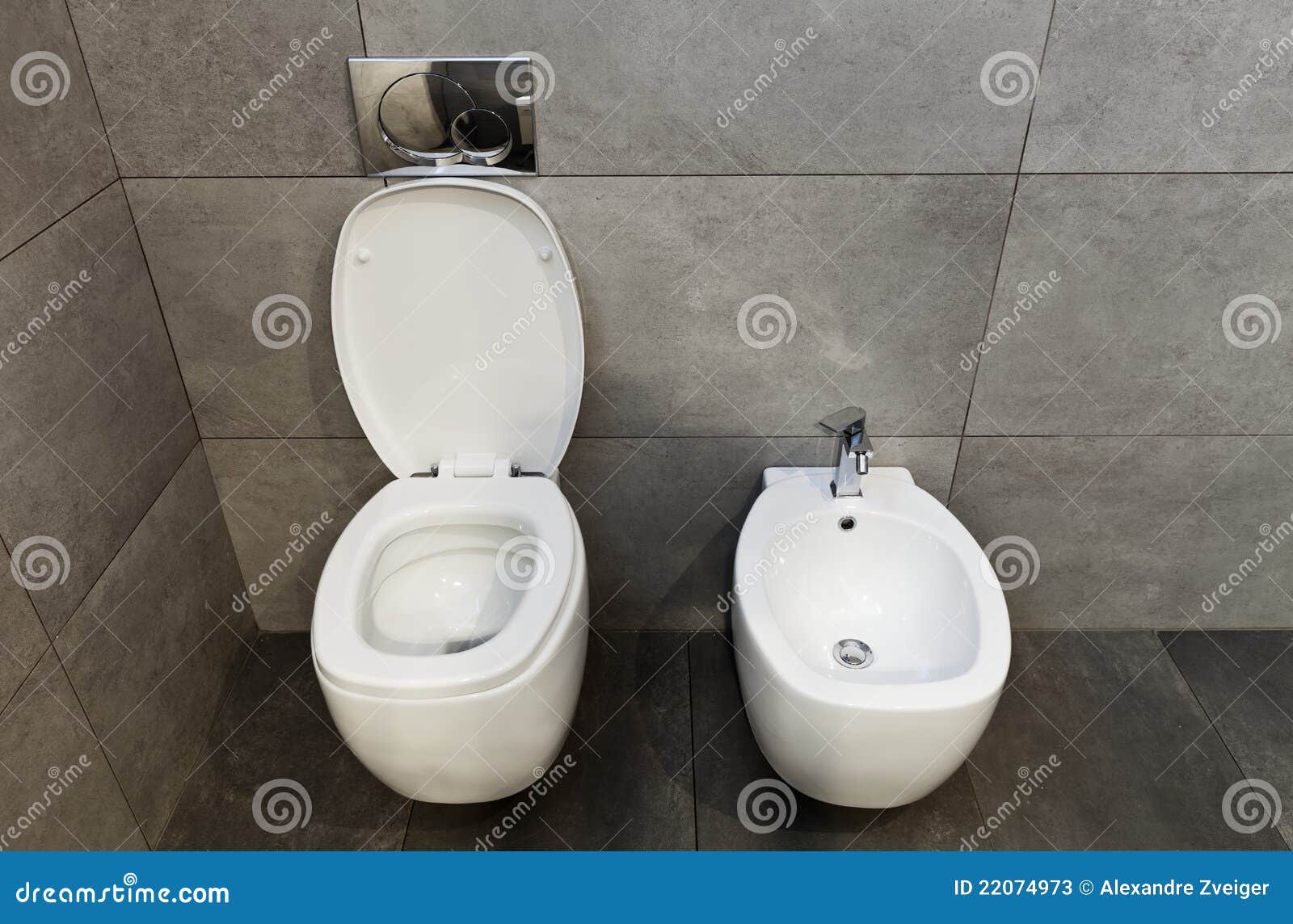 Wc and bidet stock image. Image of sanitary, interior - 22074973