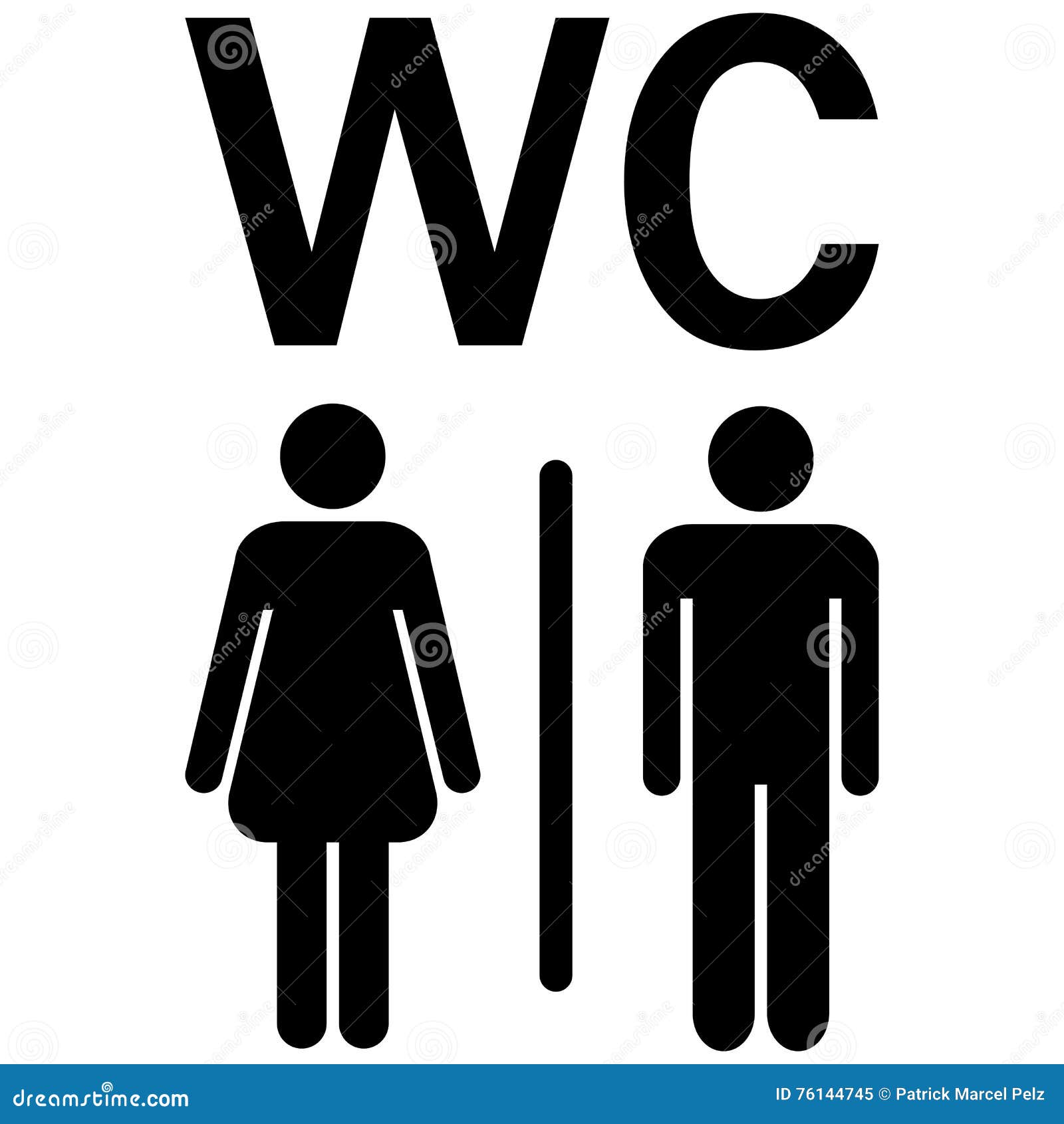 Wc Zeichen Mann Frauen Vektor Abbildung Illustration Von Zeichen