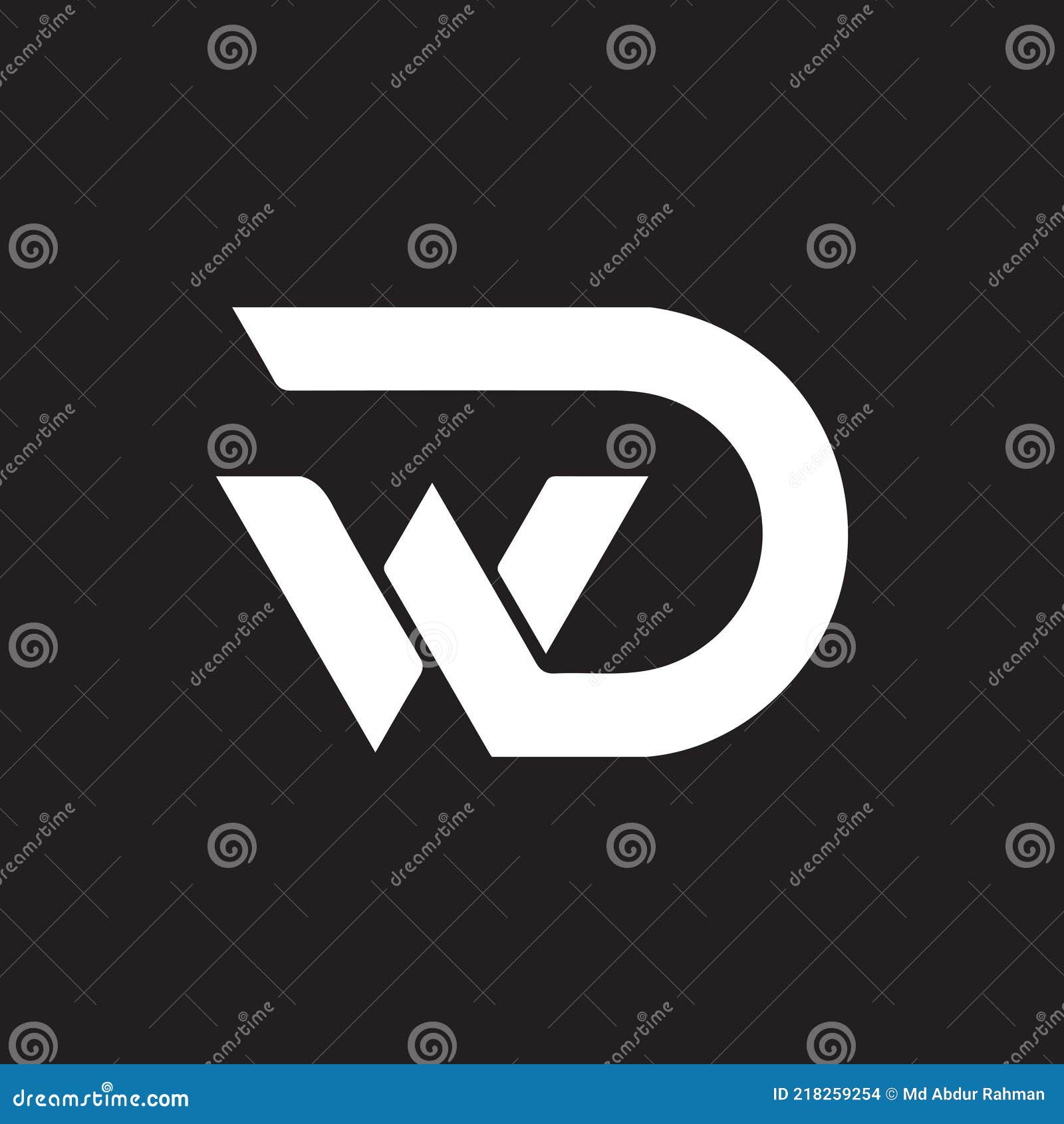 Wd Letter Logo Design On Black Background Wd Creative Initials Letter Logo Concept Wd Letter Design Stock Vector Illustration Of Fashion Business