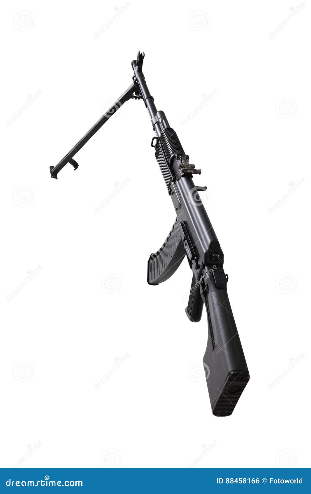 weapon - assault rifle on a bipod. 