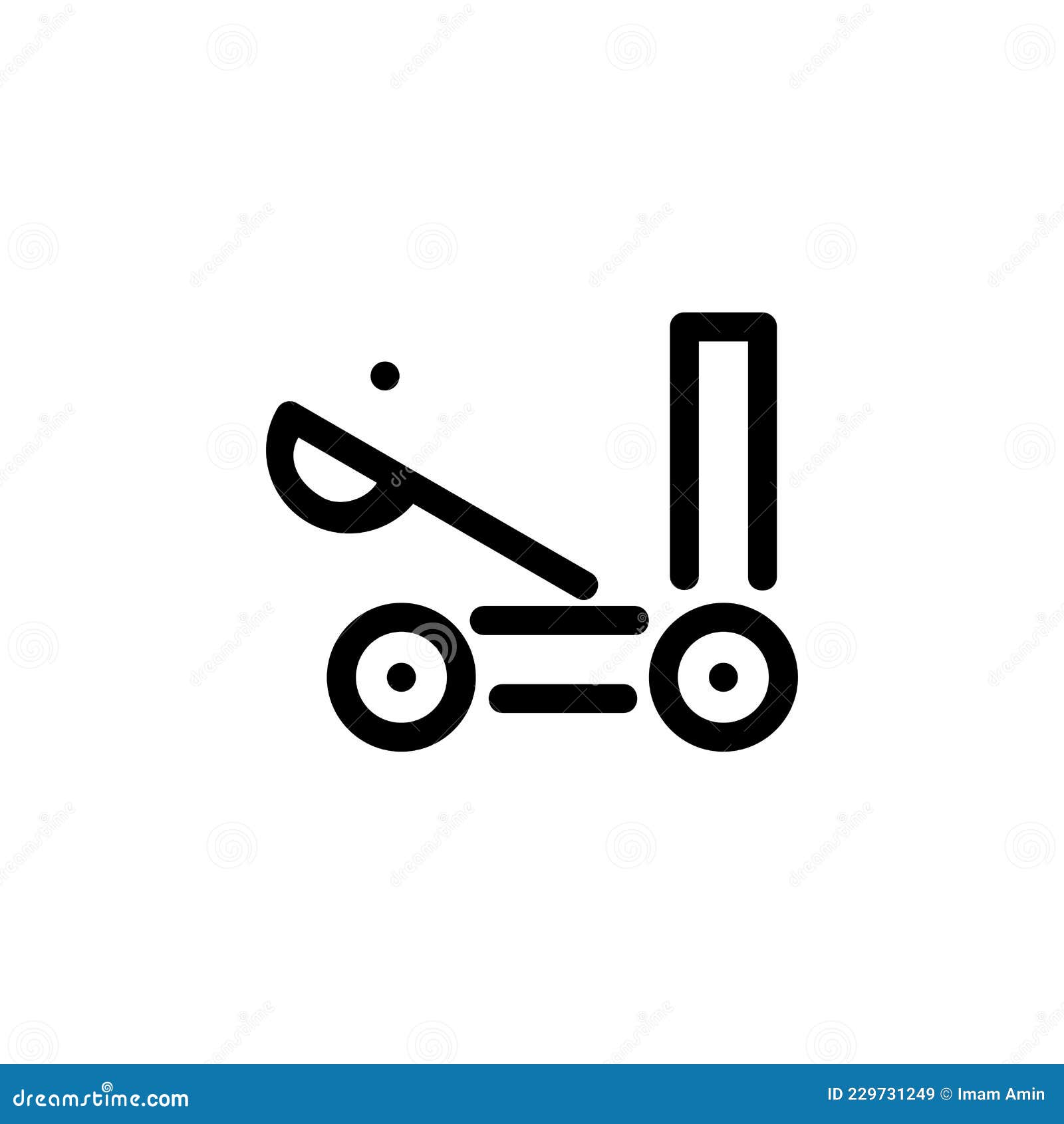 catapult weapon monoline  icon logo for graphic , ui ux, game, android software, and website.