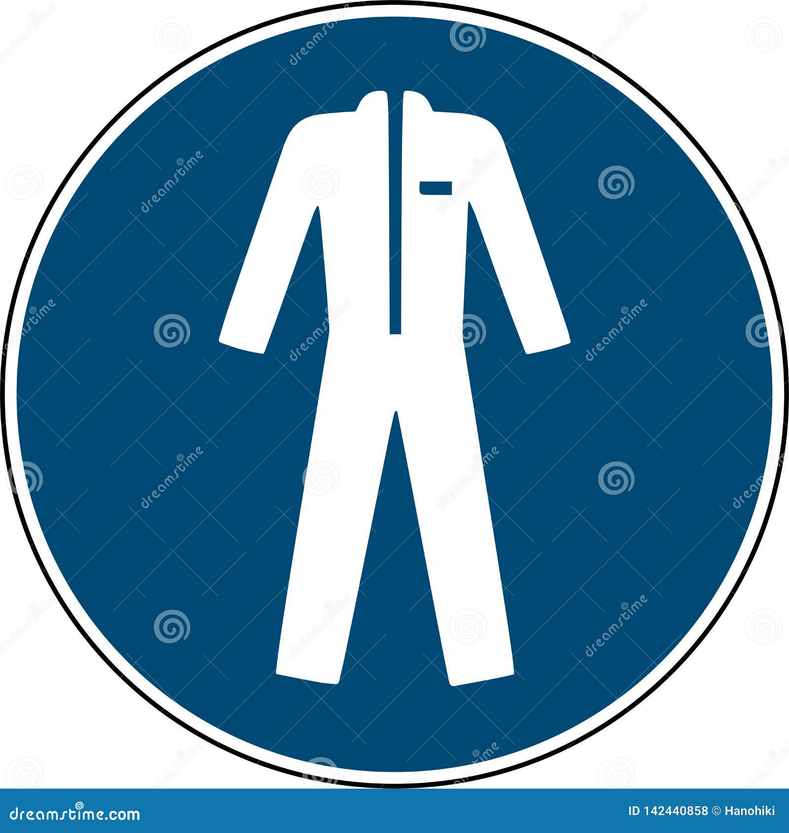 Wear Protective Clothing Sign Mandatory Sign Stock Vector