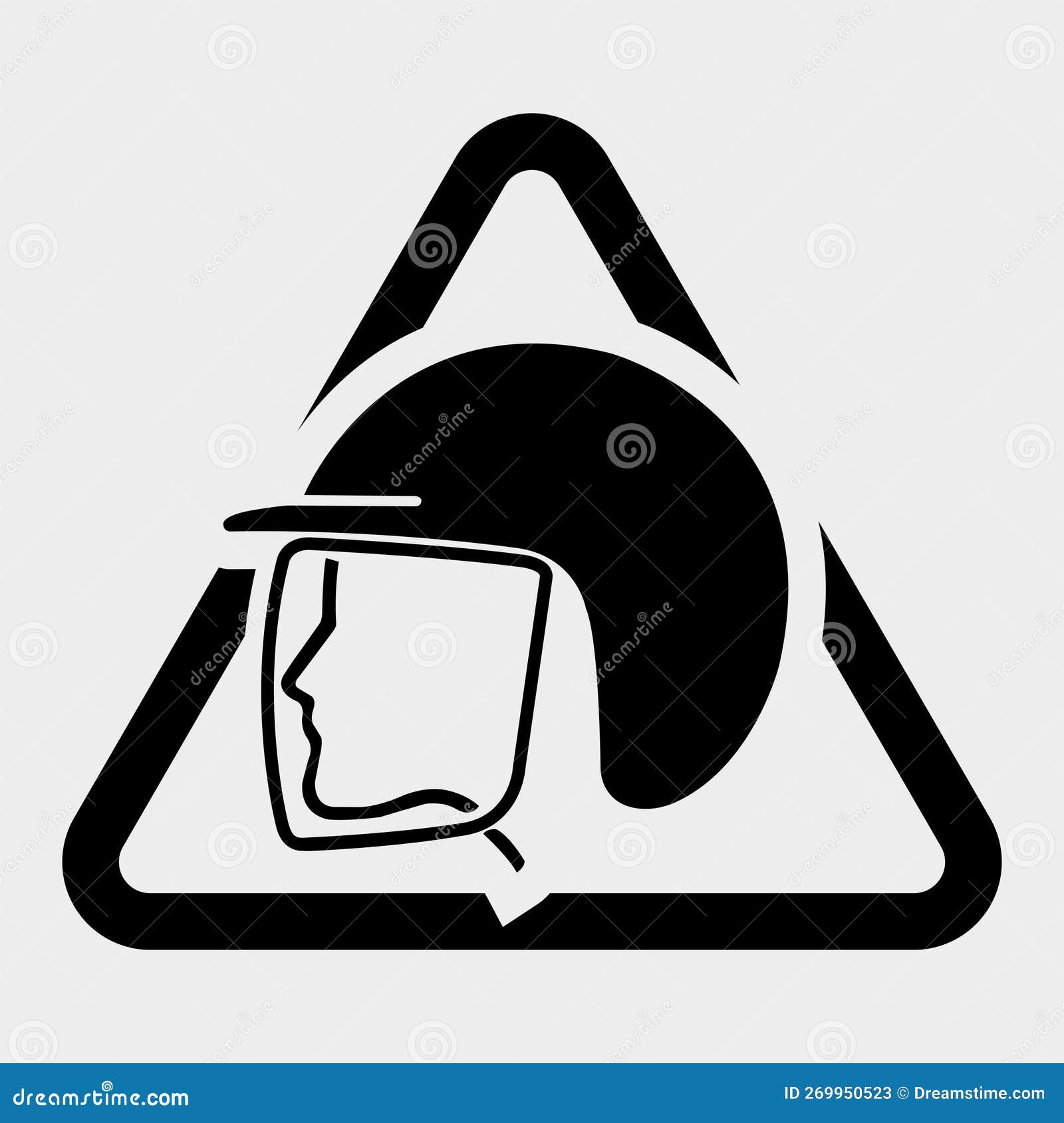 Wear Safety Helmet Symbol Isolate on White Background,Vector