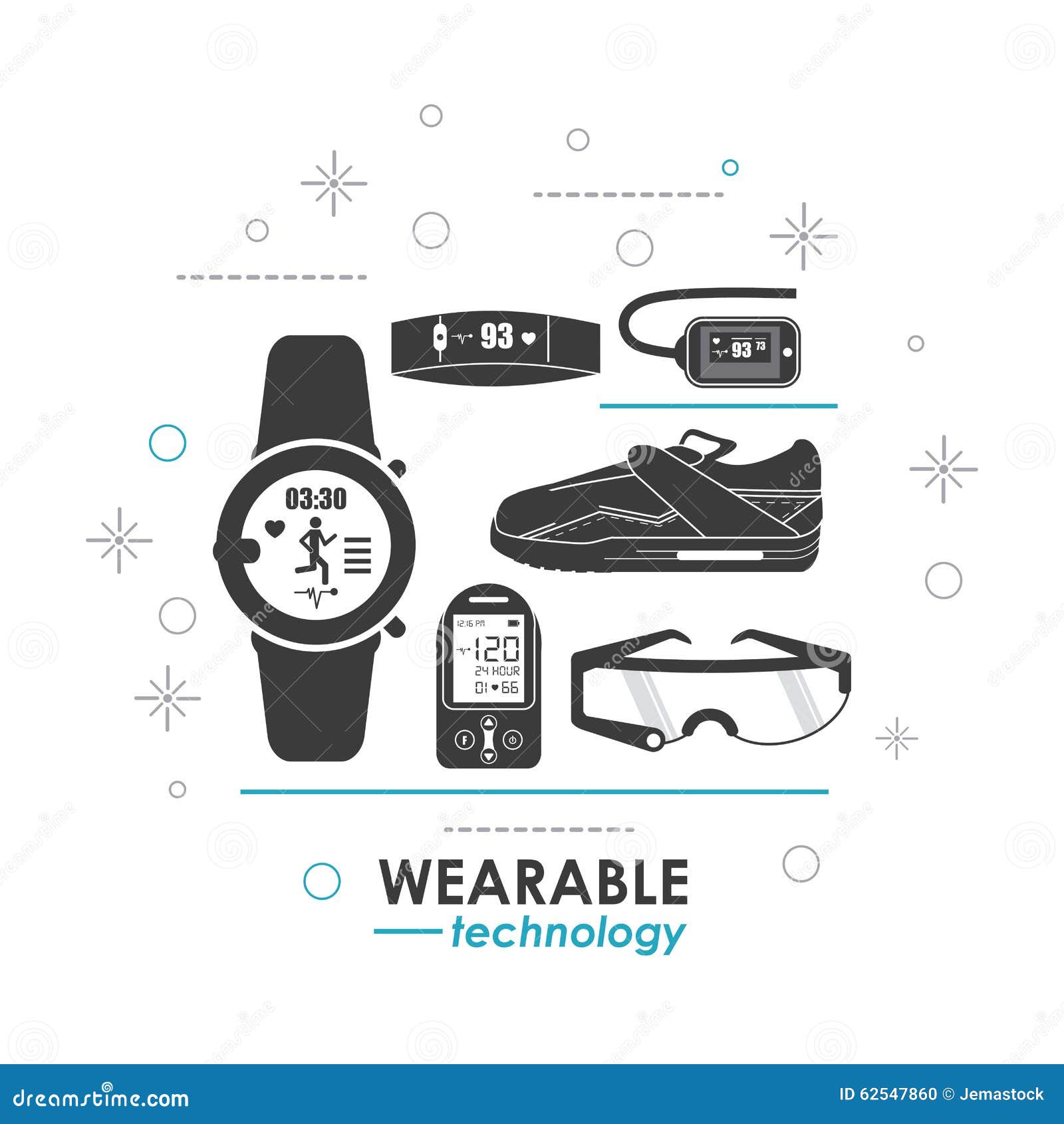Wearable Technology , Vector Design Stock Vector Illustration of clock, communication 62547860