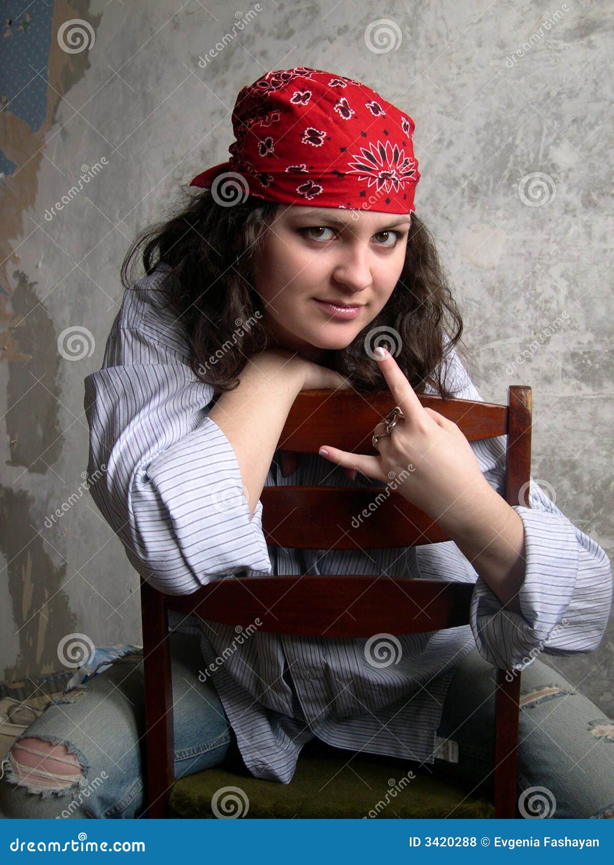 Wearing bandana stock photo. Image of teenager, long, beautiful 3420288