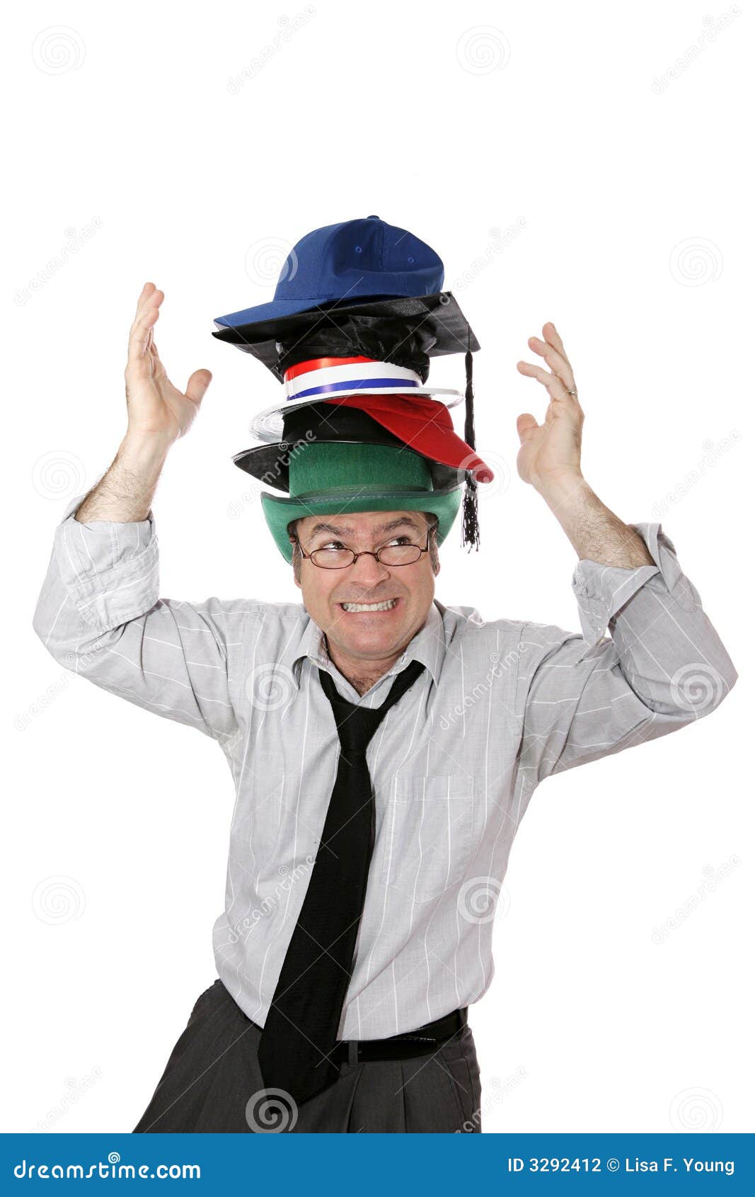 wearing too many hats