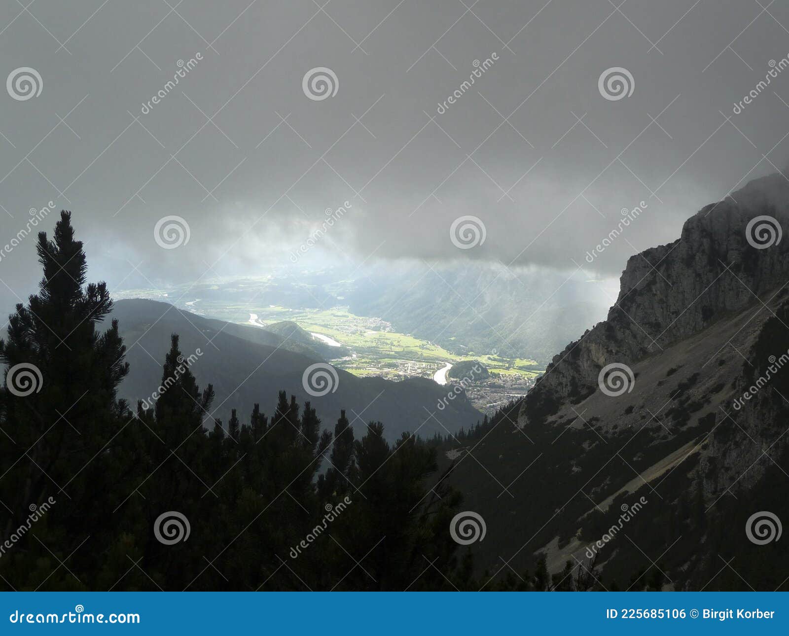 weather change at pyramidenspitze mountain hiking tour in tyrol, austria