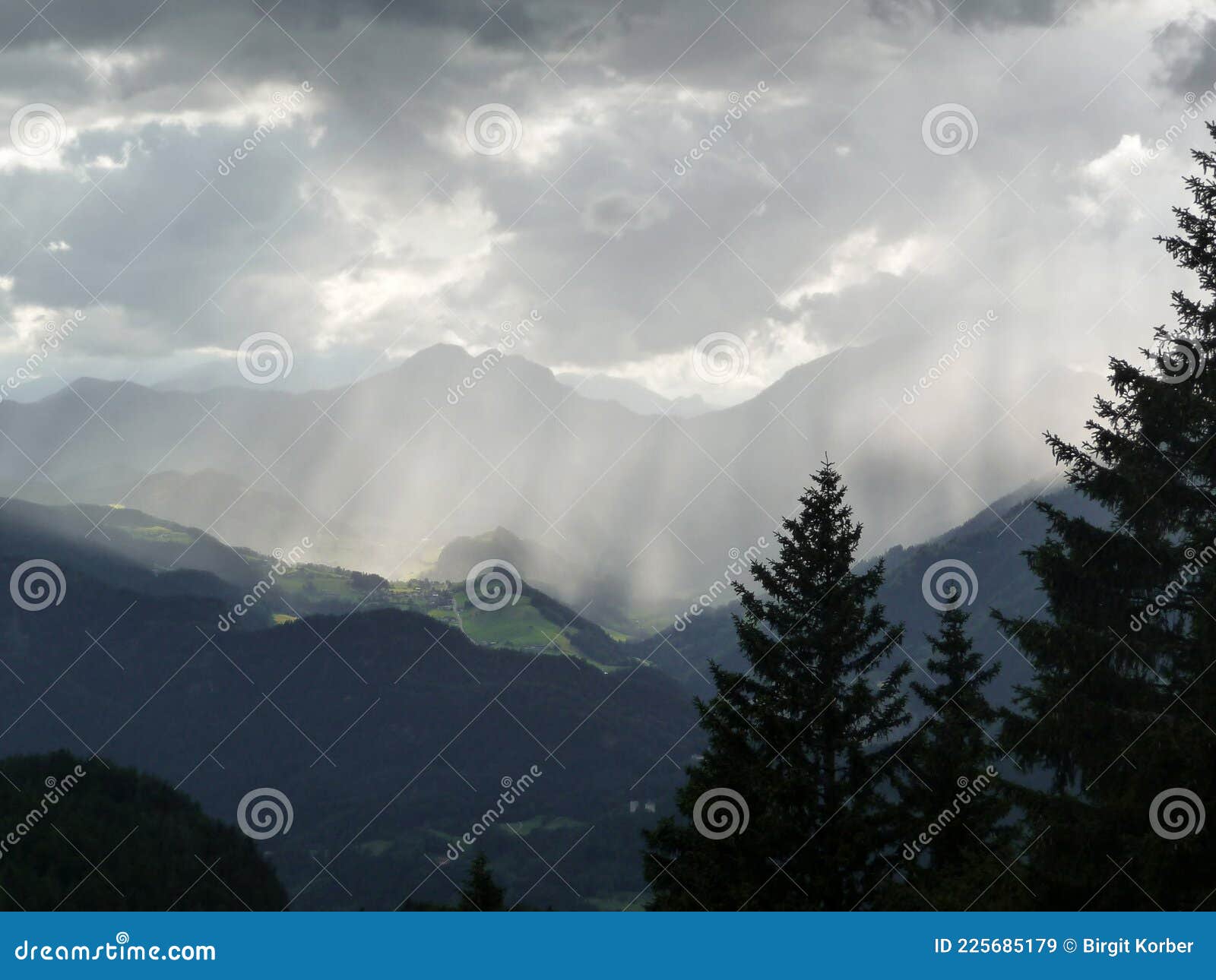 weather change at pyramidenspitze mountain hiking tour in tyrol, austria