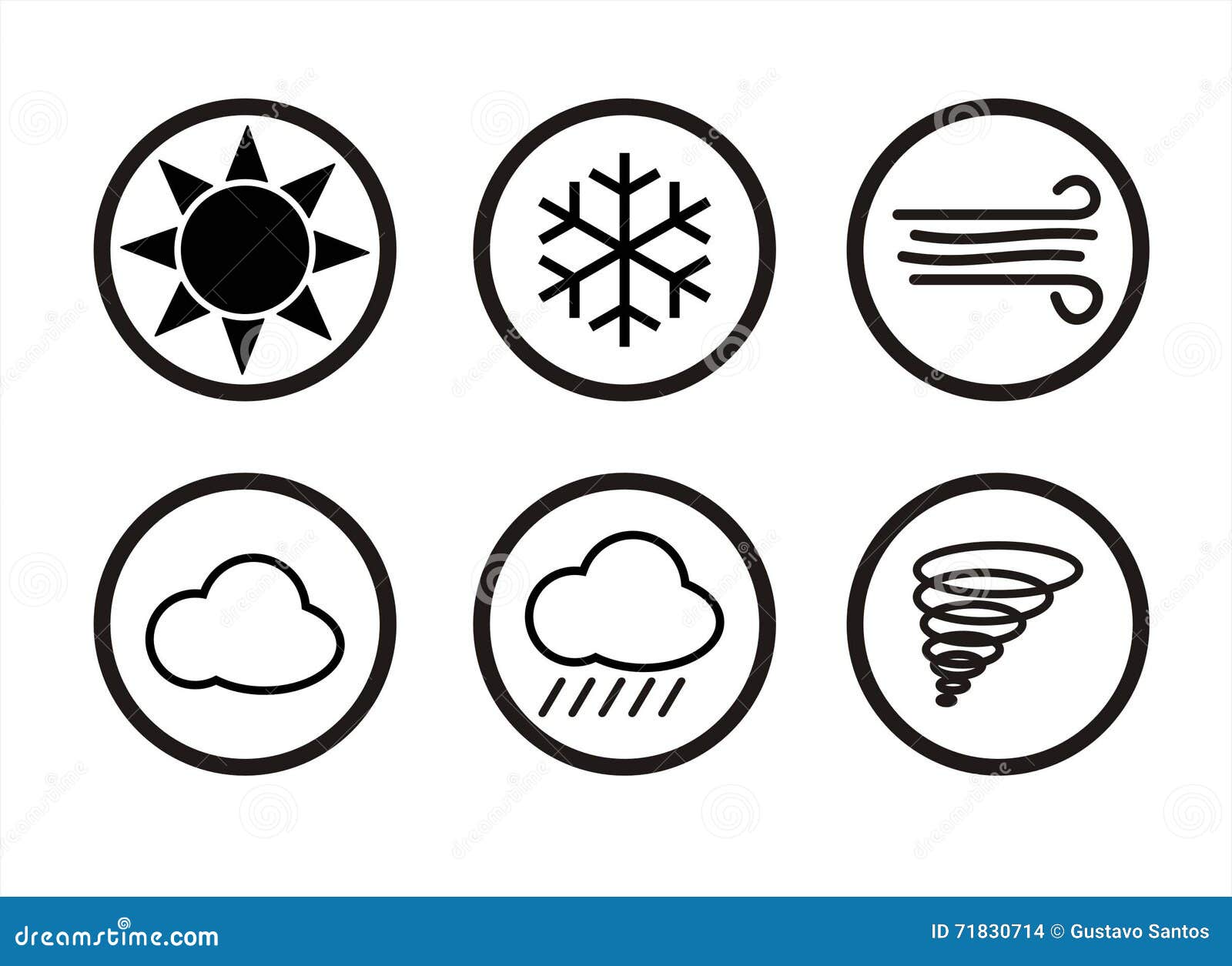 Weather Forecast Icons stock vector. Illustration of weather - 71830714