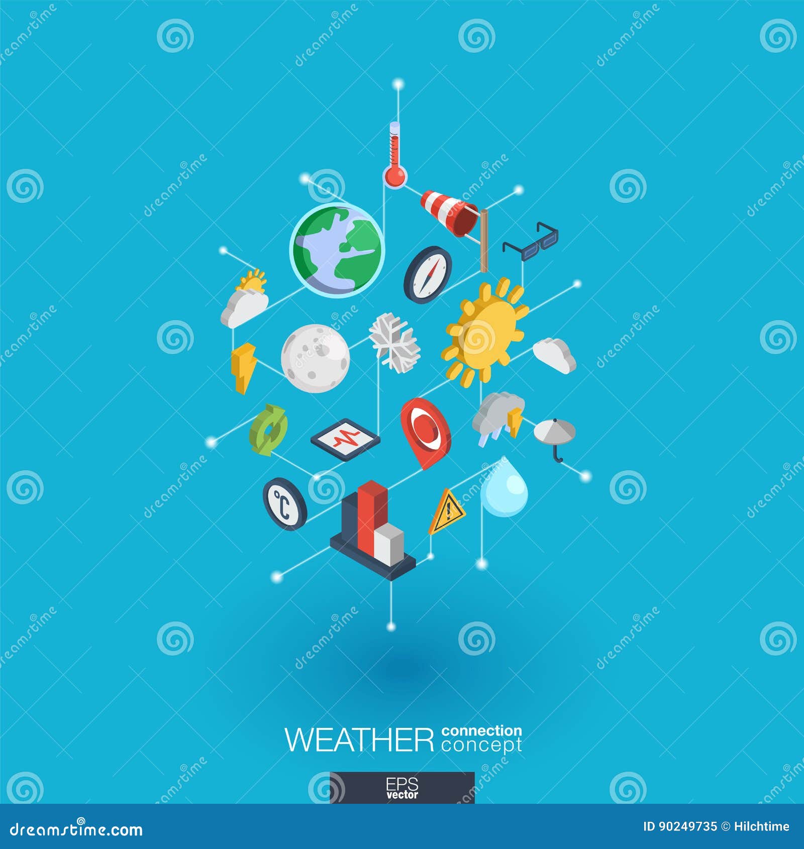 Download Weather Forecast Integrated 3d Web Icons. Digital Network ...