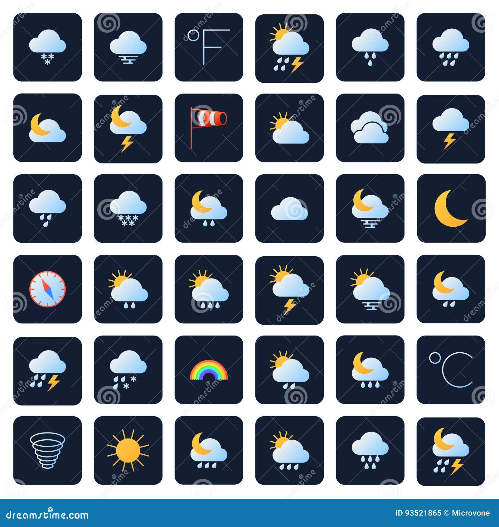 weather forecast  icons. climate and meteo s
