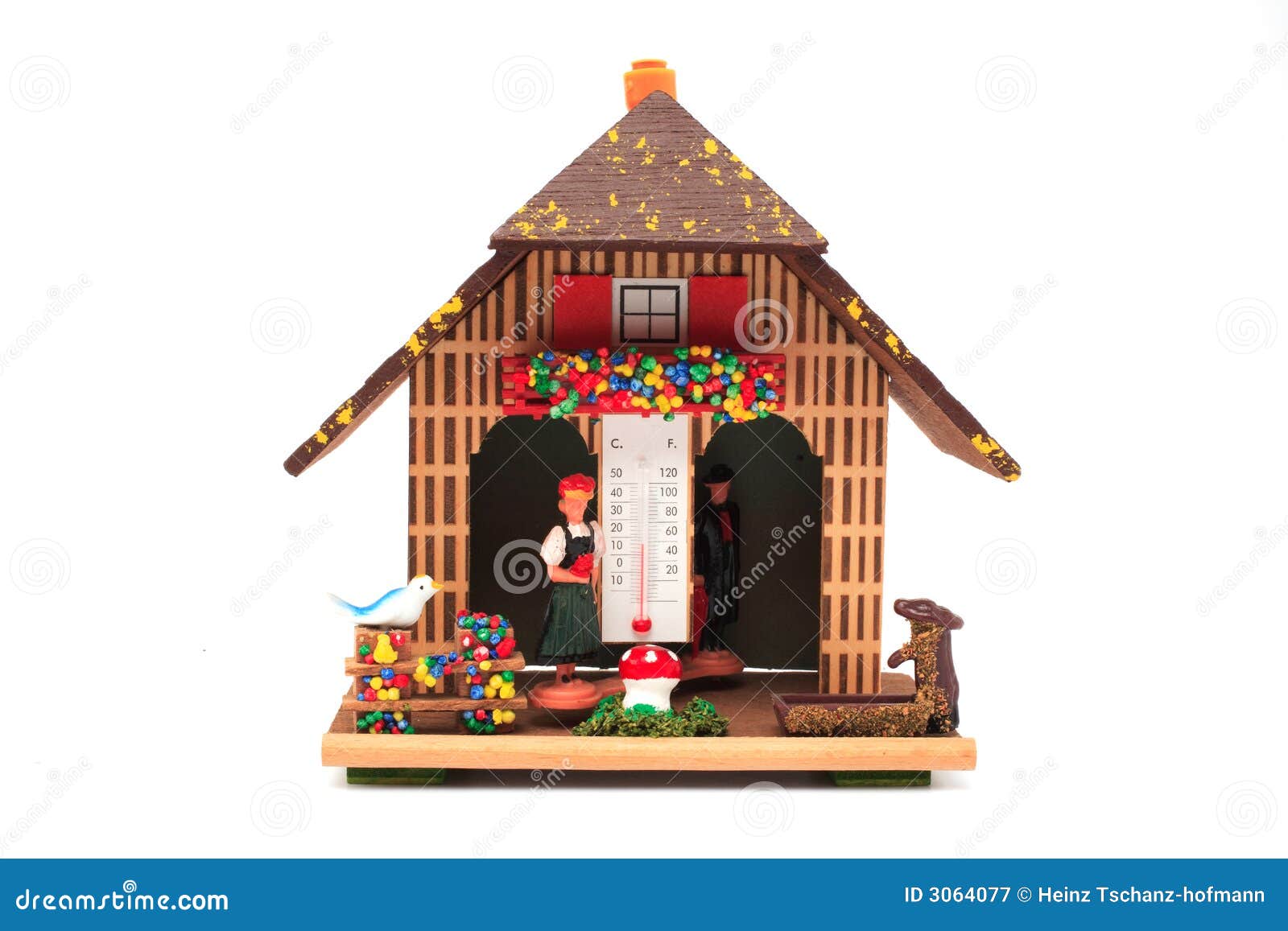 Trenkle Weather House dark | Hygrometer and Thermometer