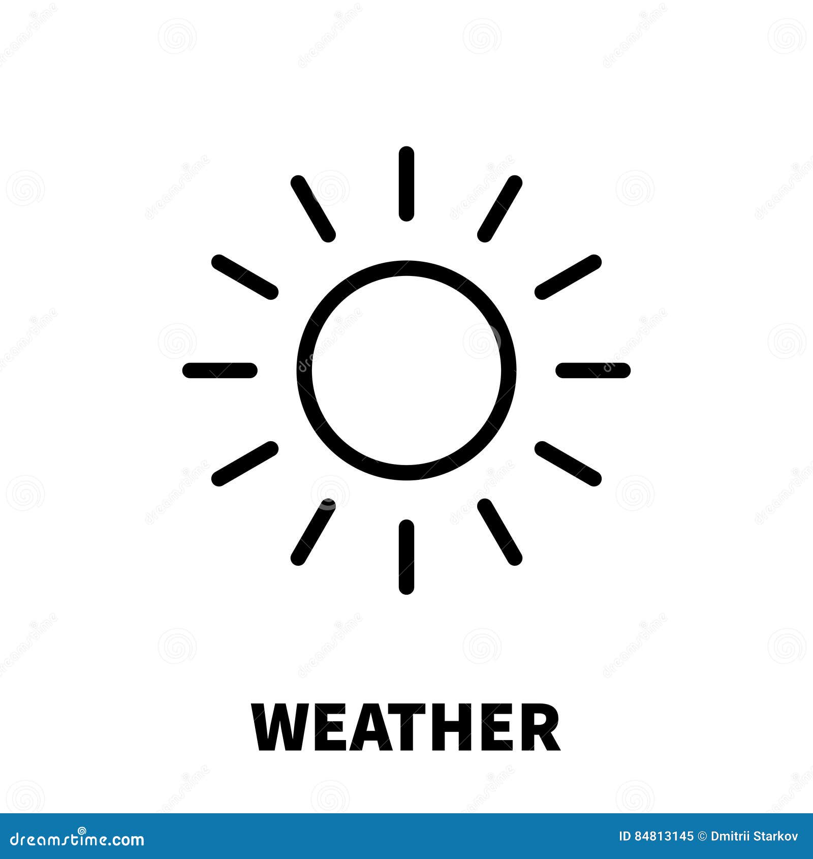Weather Icon or Logo in Modern Line Style Stock Vector - Illustration ...