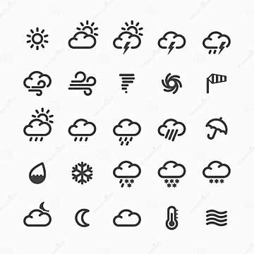 Weather icons stock vector. Illustration of sign, storm - 49025250