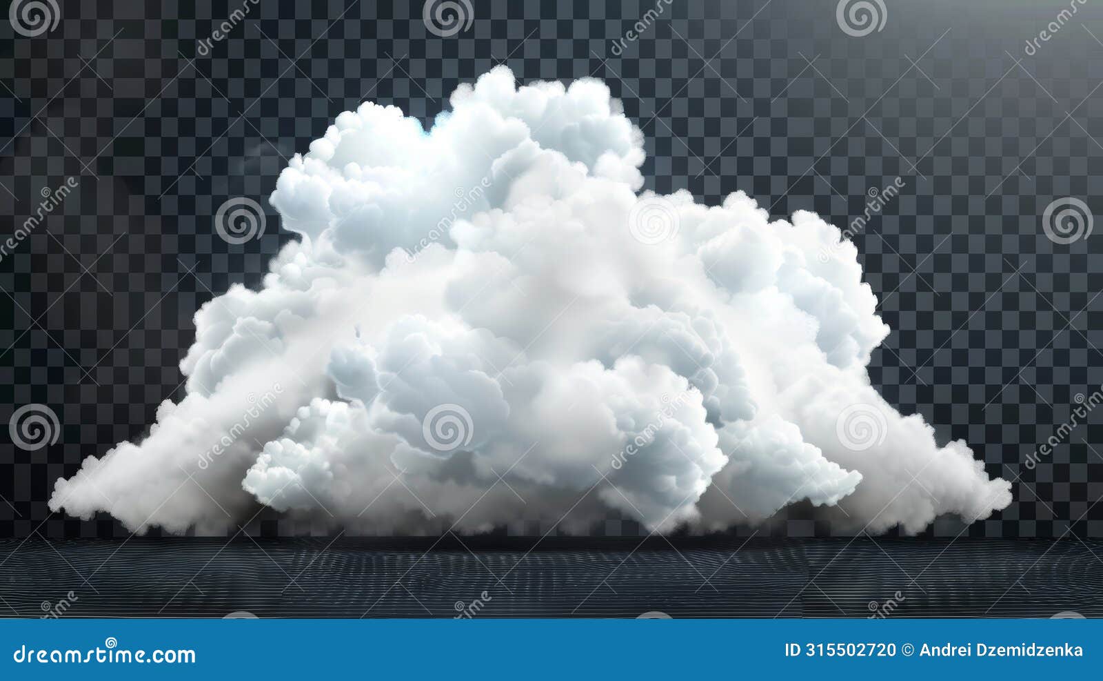 weather meteo icon realistic modern  of fluffy cumulus cloud. inset on transparent background. realistic