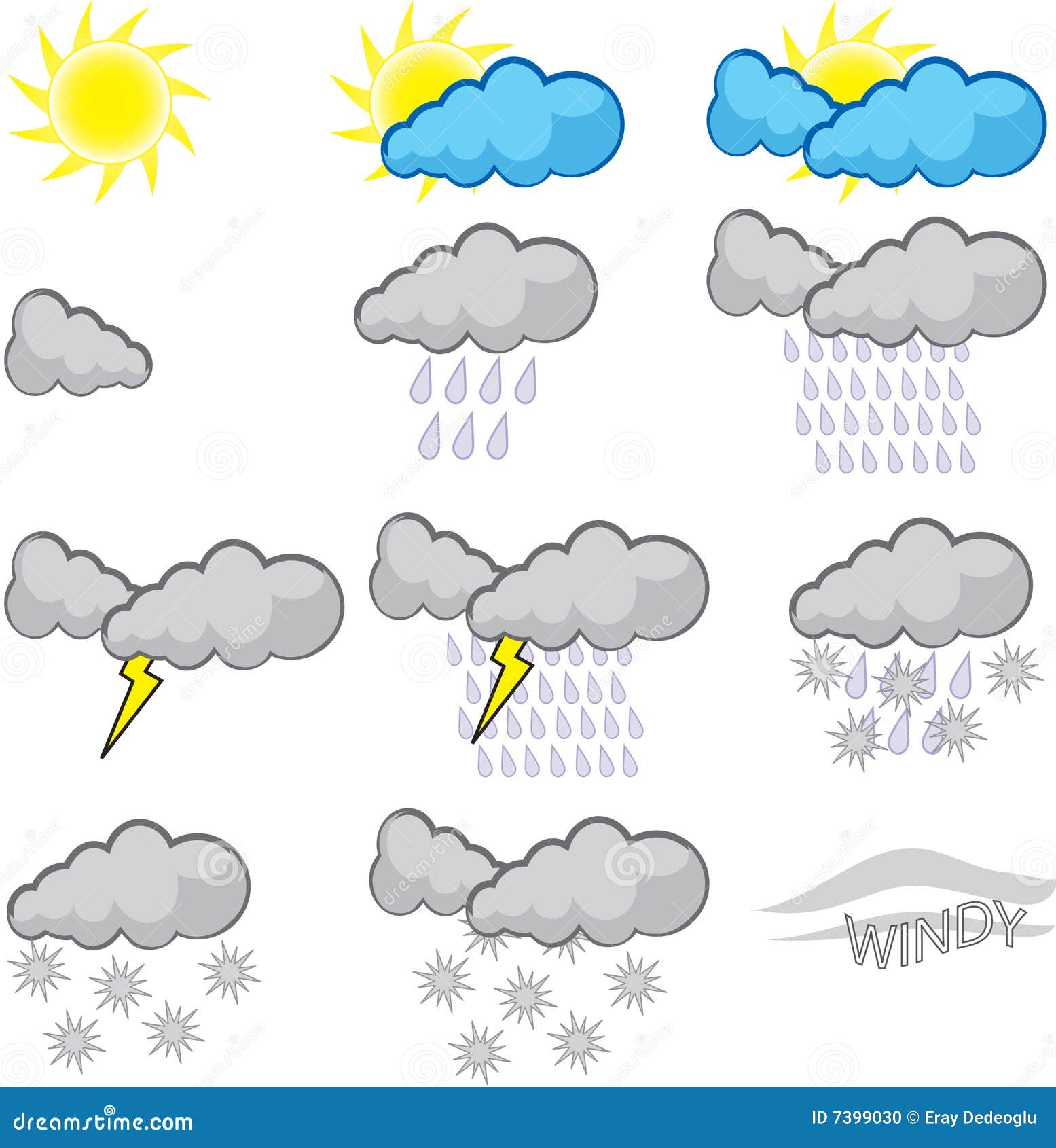 Weather Report stock illustration. Illustration of rainy - 7399030