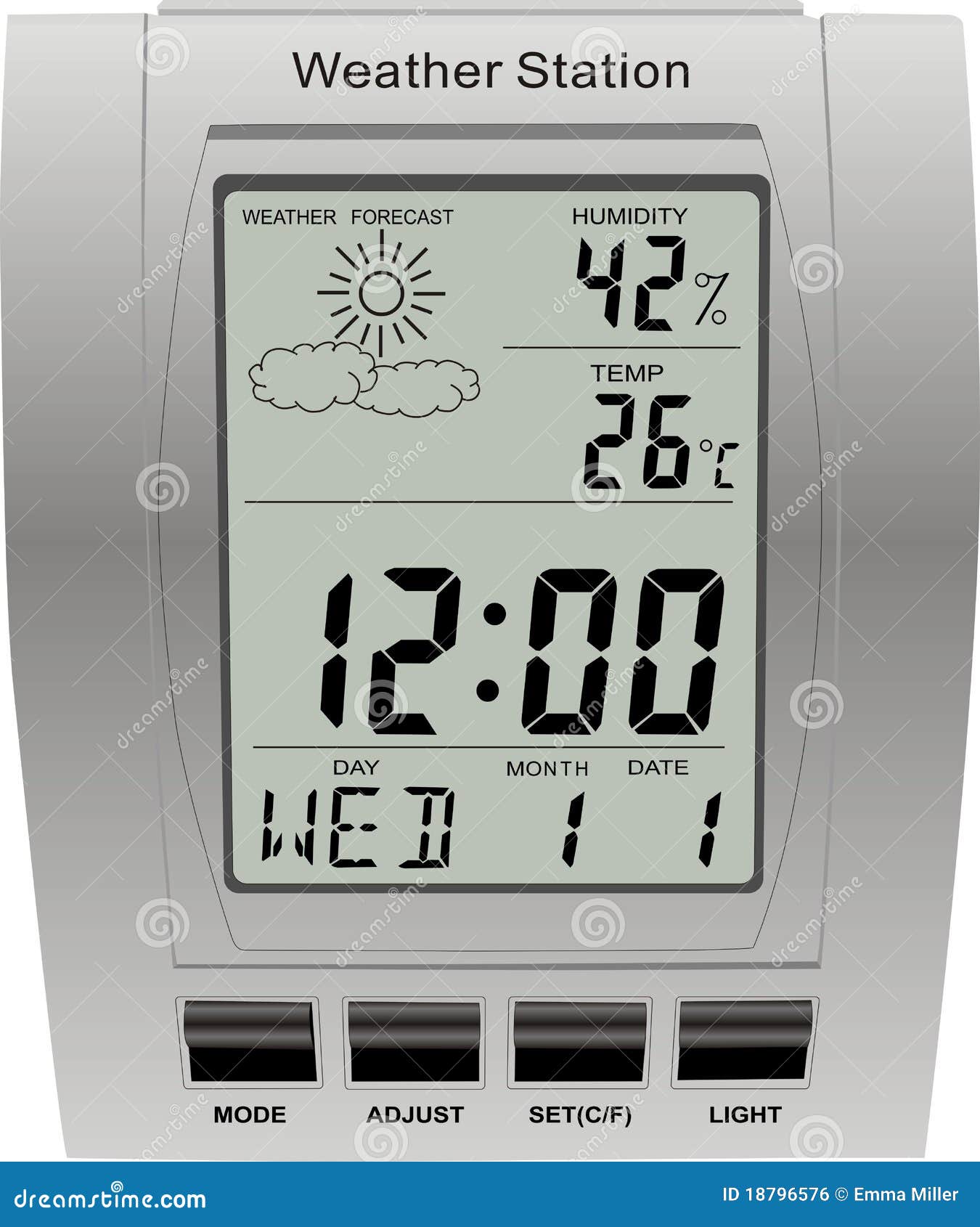 Weather Station Clock Stock Illustrations – 59 Weather Station