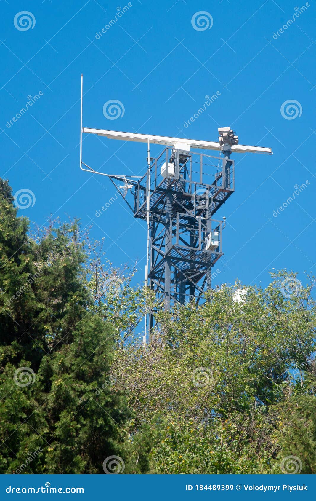 Weather Station in a Forest Sunny Day Stock Image Image of monitoring, climate 184489399