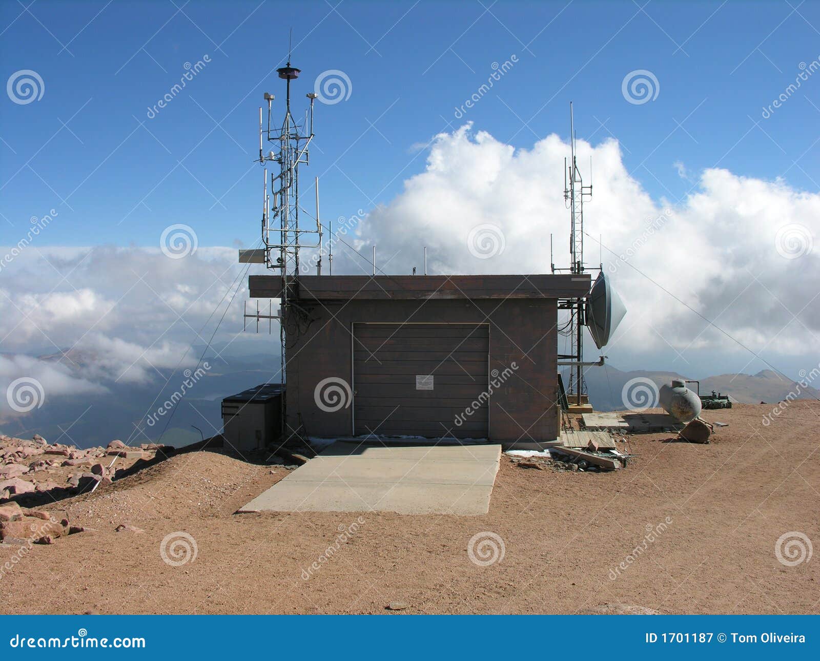 A Weather Station on Pikes Peak. Stock Image Image of travel, cloud