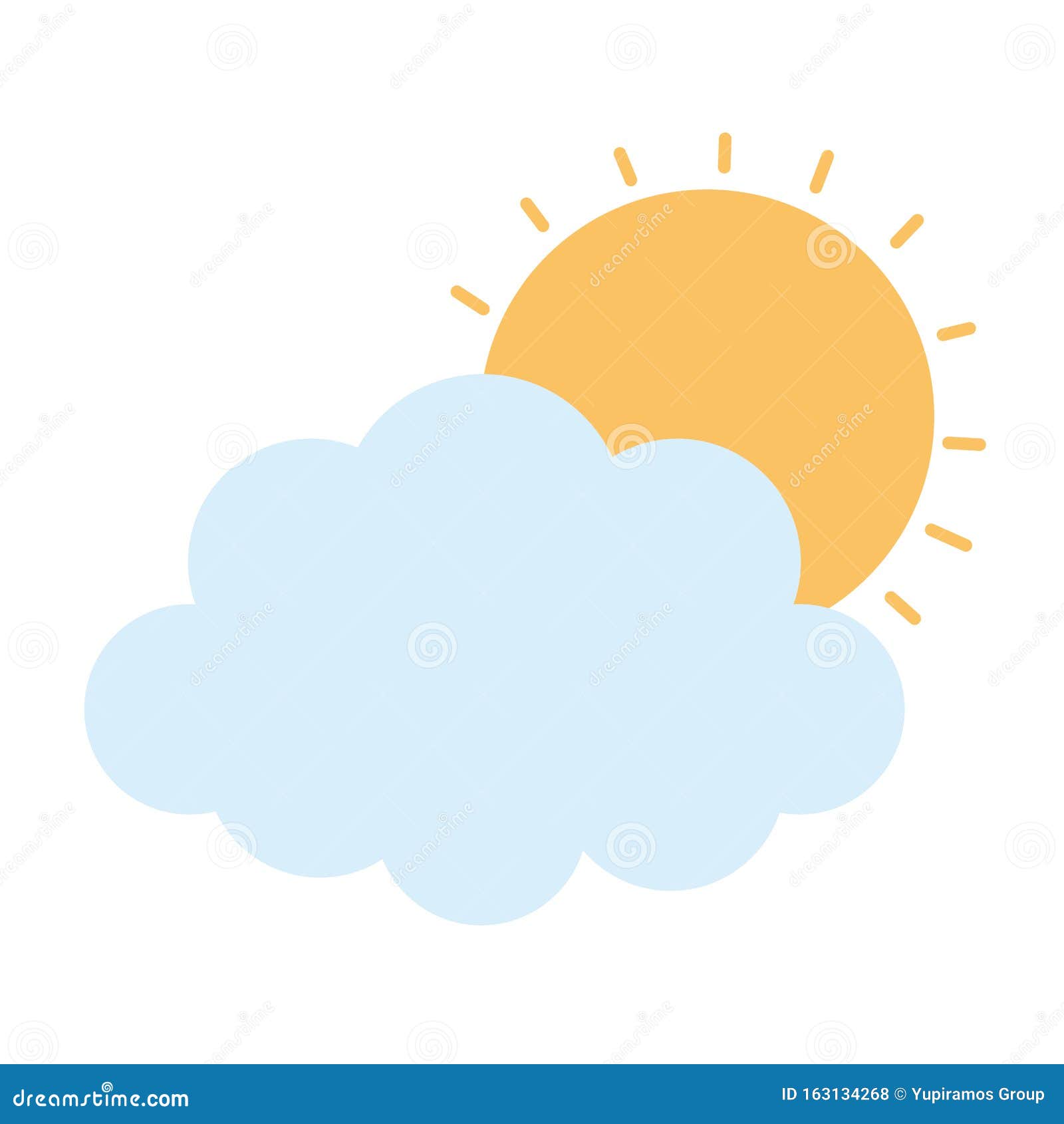 Weather Summer Sun Cloud Icon Stock Vector - Illustration of snow ...