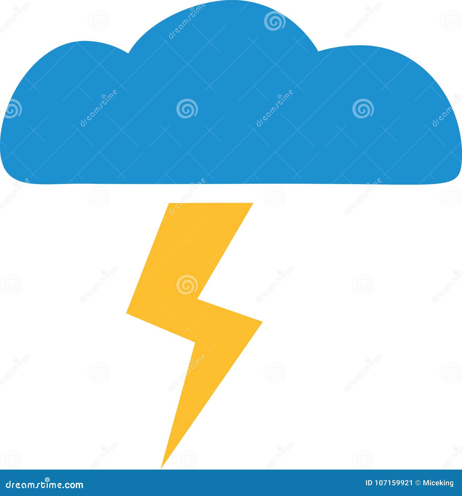 Weather Thunderstorm Forecast Icon Stock Vector Illustration of