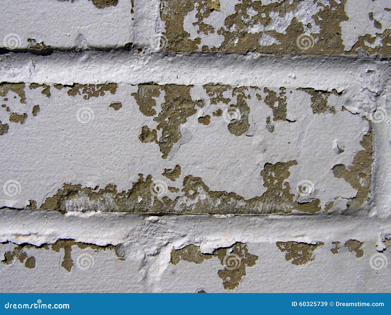 Weathered Brick Wall with Peeling Paint Stock Image Image of close