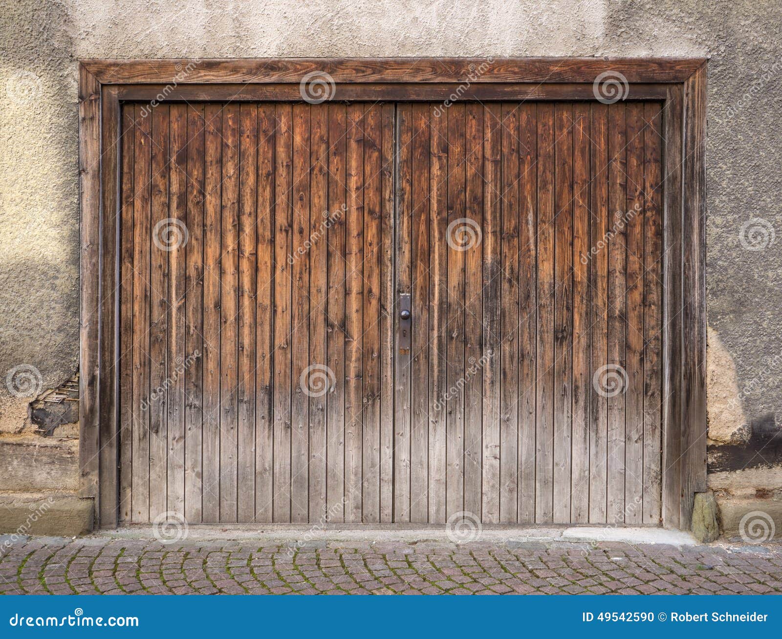 Weathered Brown Garage Door Stock Photo Image of door, grained 49542590