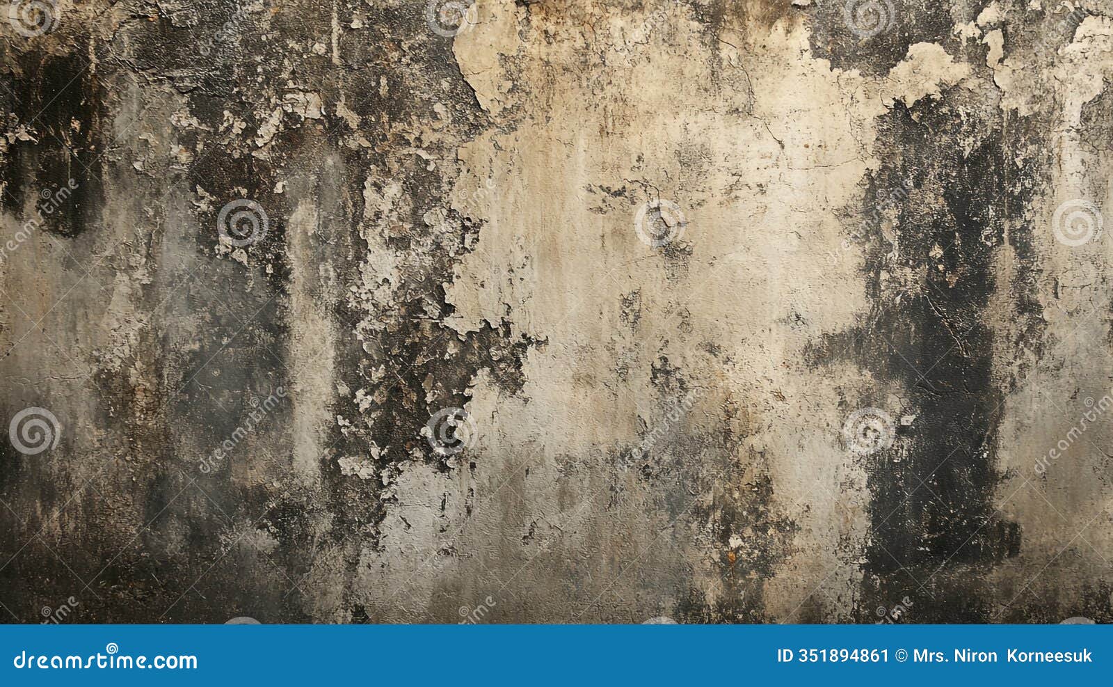weathered concrete wall with peeling paint and texture revealing its age and history