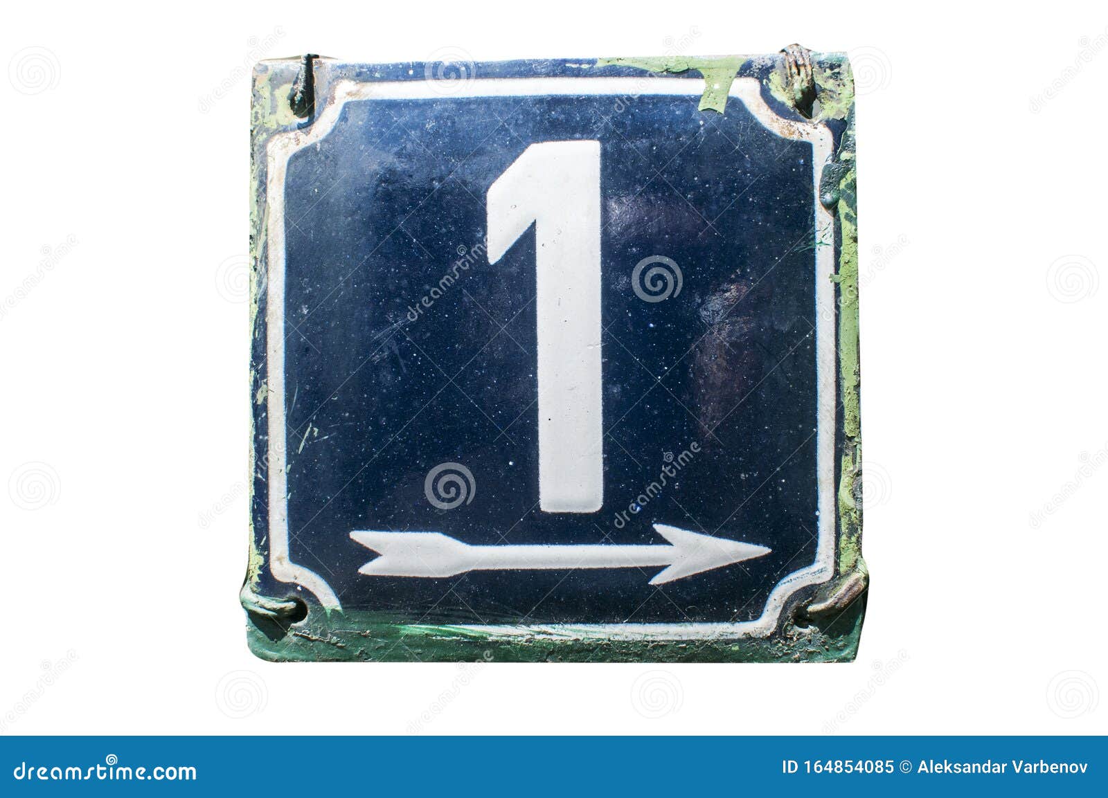 Street Address Sign. Number 1. Number One Stock Photo - Image of metal,  street: 58920072