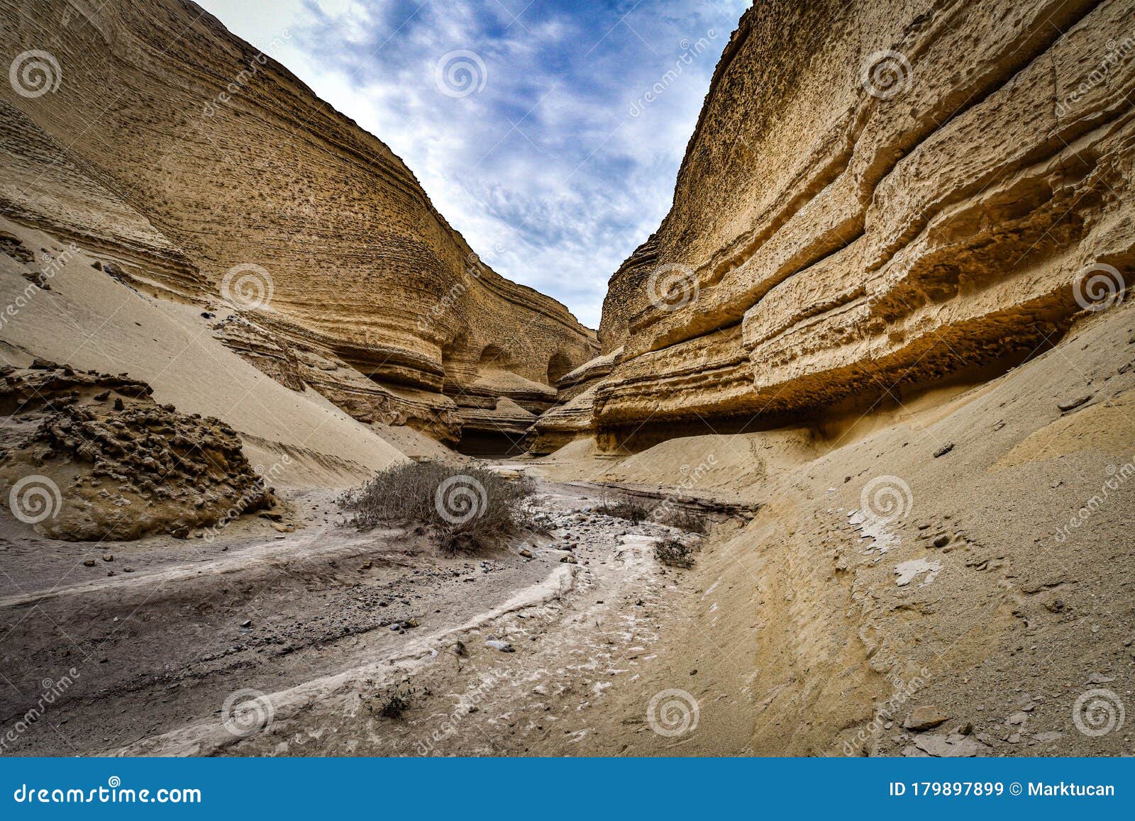 rock formations in the canyon de los perdidos. nazca desert, ica, peru