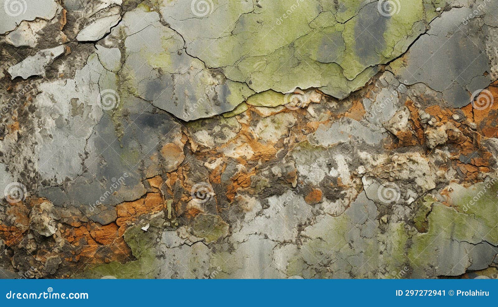 weathered stone covered in lichen