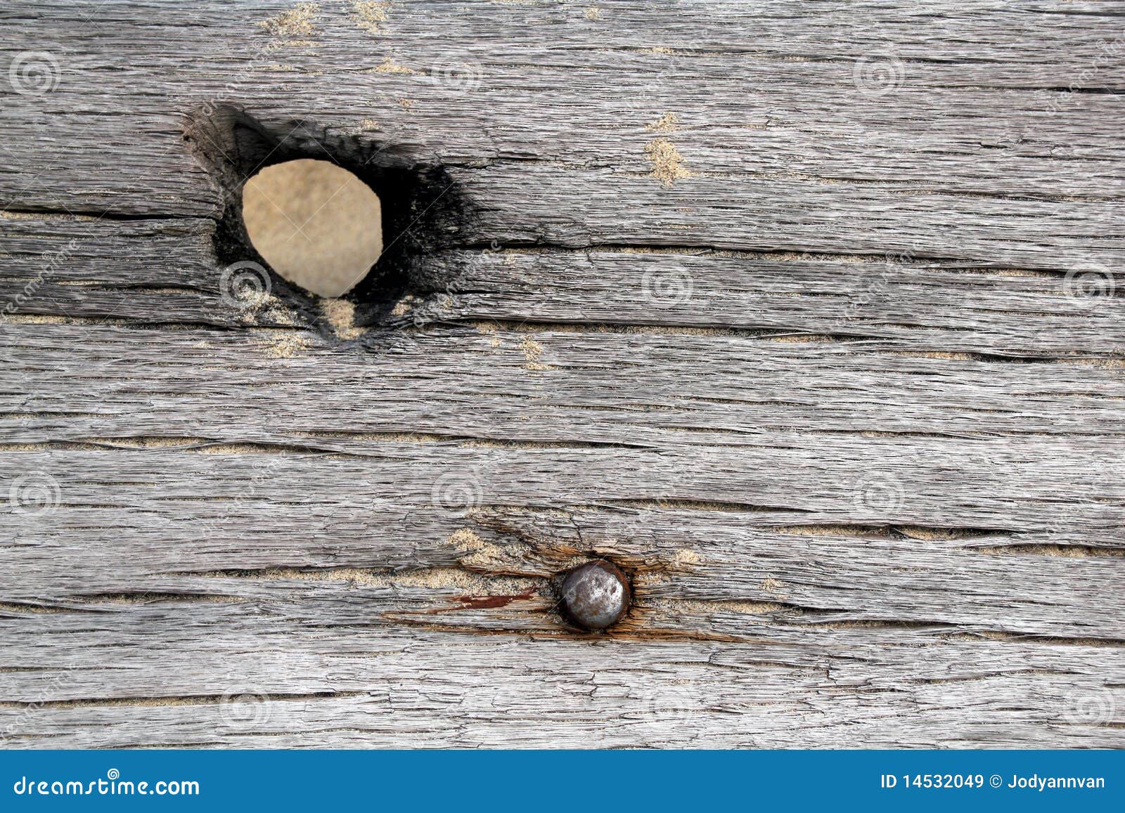 Weathered Wood With Knot Hole And Nail Stock Image Image of dock