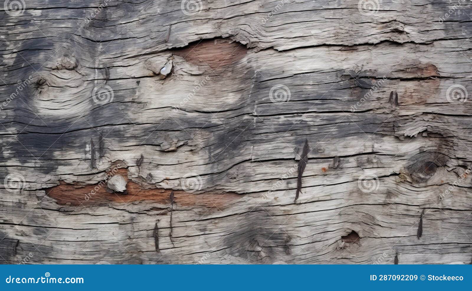 weathered wood texture with slimy tree trunk holes
