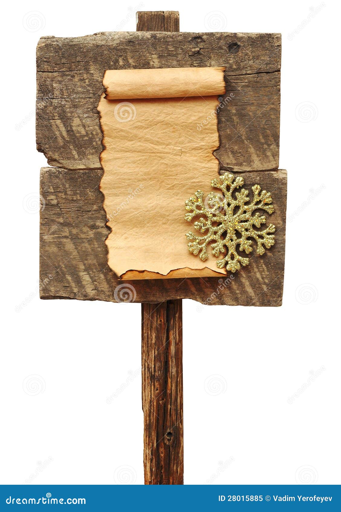 Weathered Wooden Sign Royalty Free Stock Photo - Image