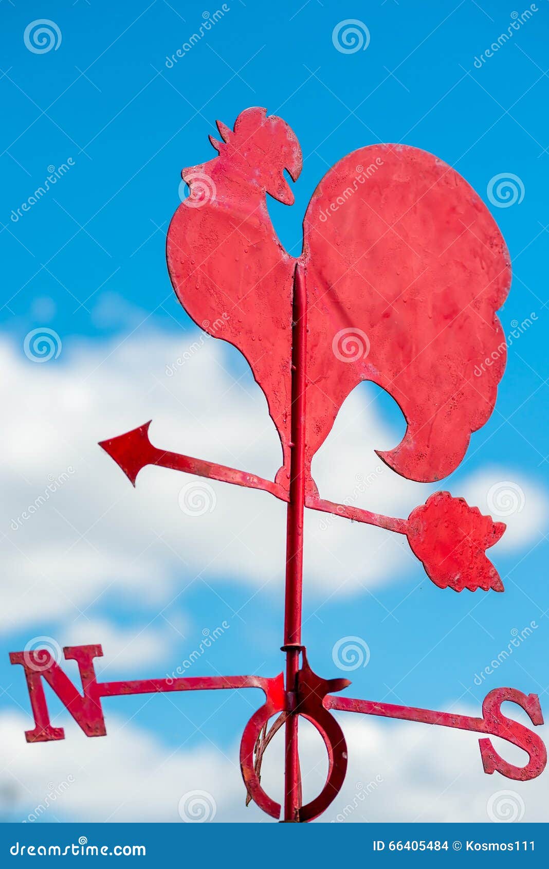 Weathervane In The Form Of A Red Rooster RoyaltyFree Stock Image