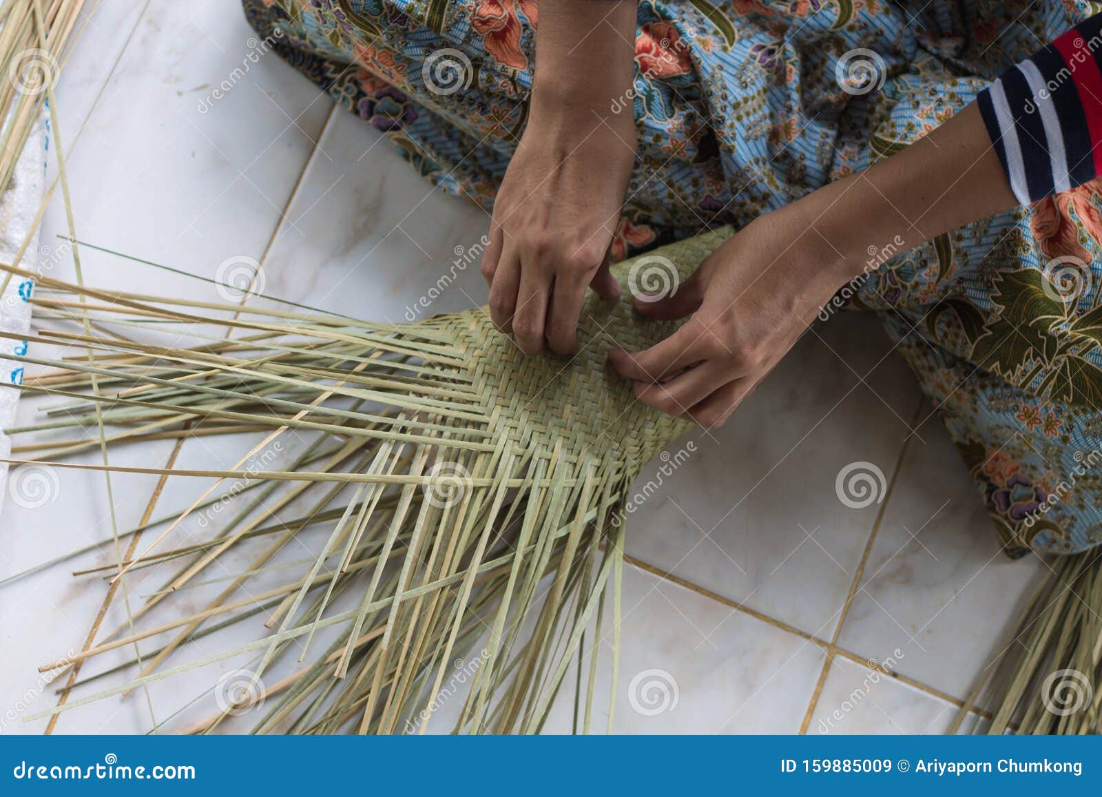Weaving Lepironia Articalata Krajood or Sedg. Stock Image - Image of ...