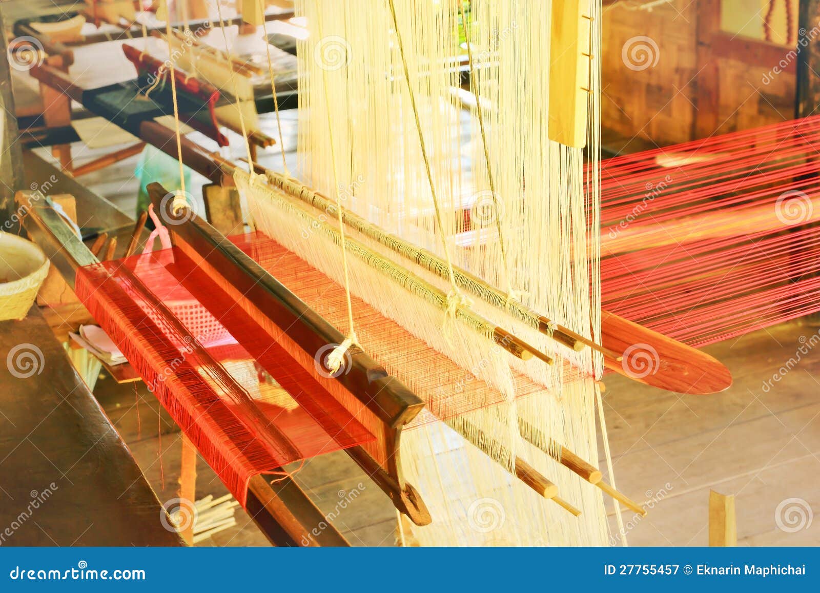 Weaving loom stock image. Image of factory, weave, background 27755457