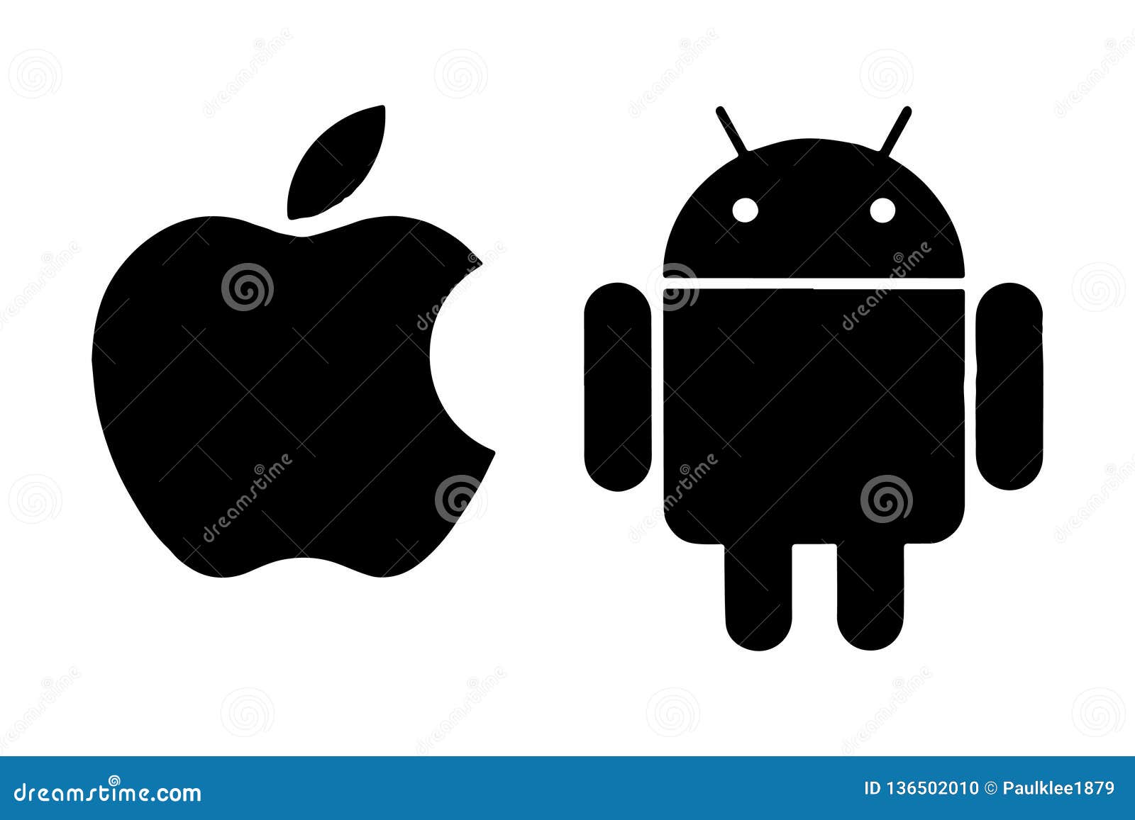 Apple Android Logo Editorial Vector Editorial Image Illustration Of